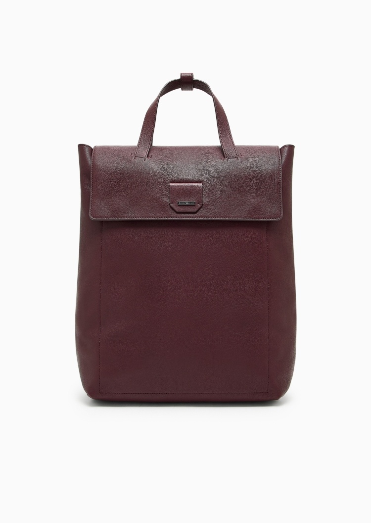 Emporio Armani 男士牛皮革商务休闲手提双肩公文包