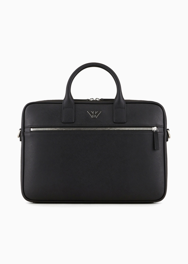 Emporio Armani 男士商务休闲复古通勤手提斜挎托特公文包