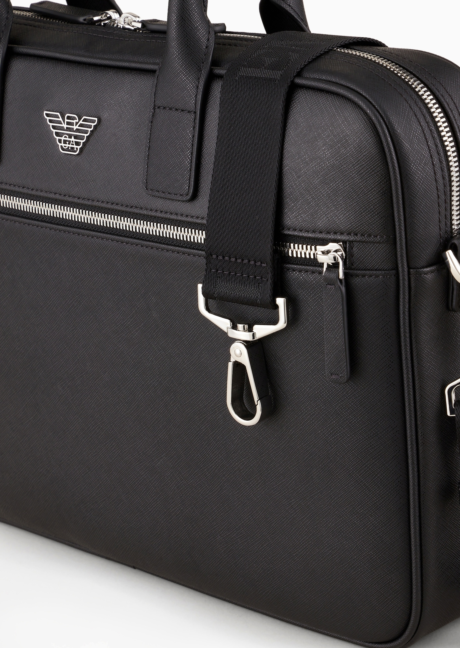 Emporio Armani 男士商务休闲复古通勤手提斜挎托特公文包