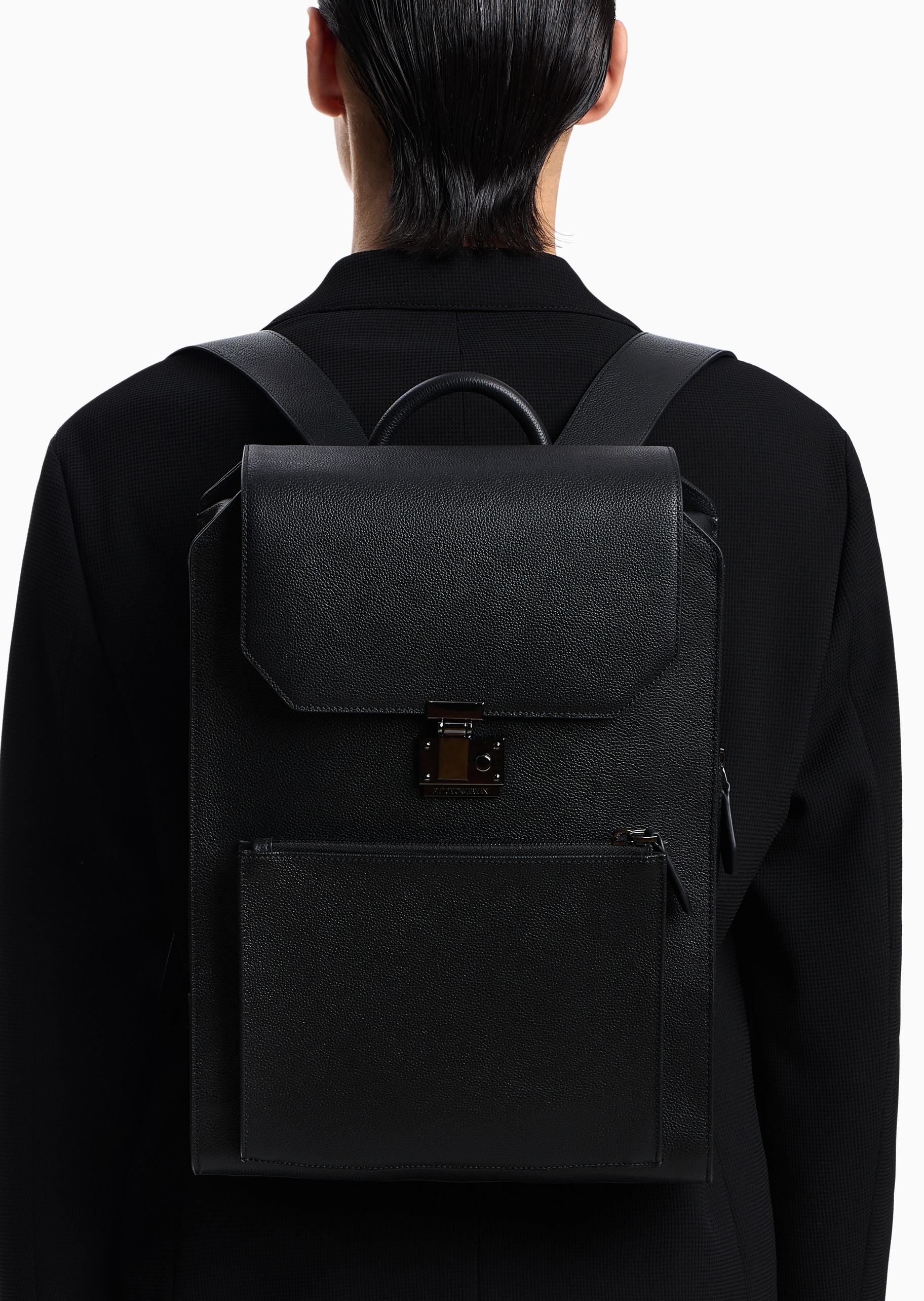 Emporio Armani 男士商务休闲通勤简约双肩公文包