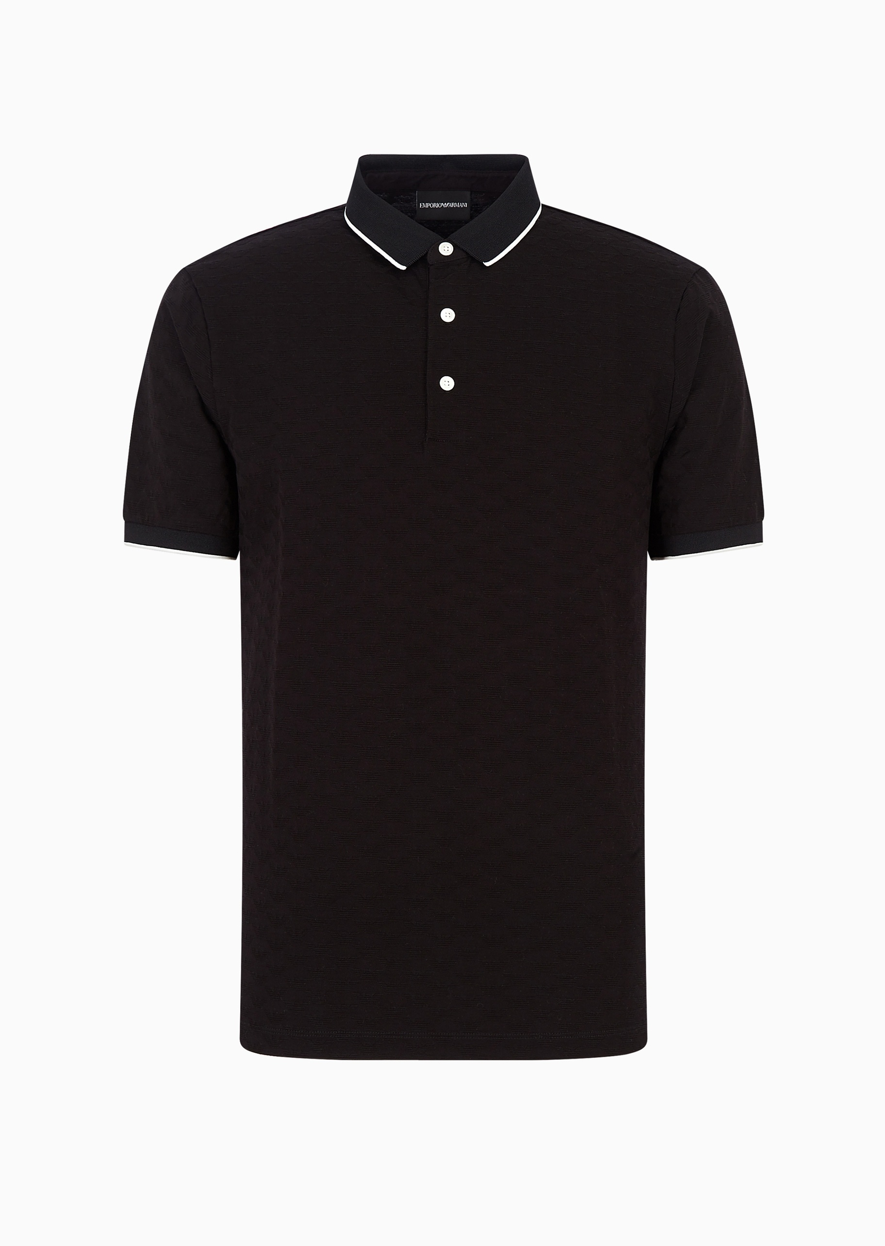Emporio Armani 男女同款全棉合身短袖翻领Polo衫
