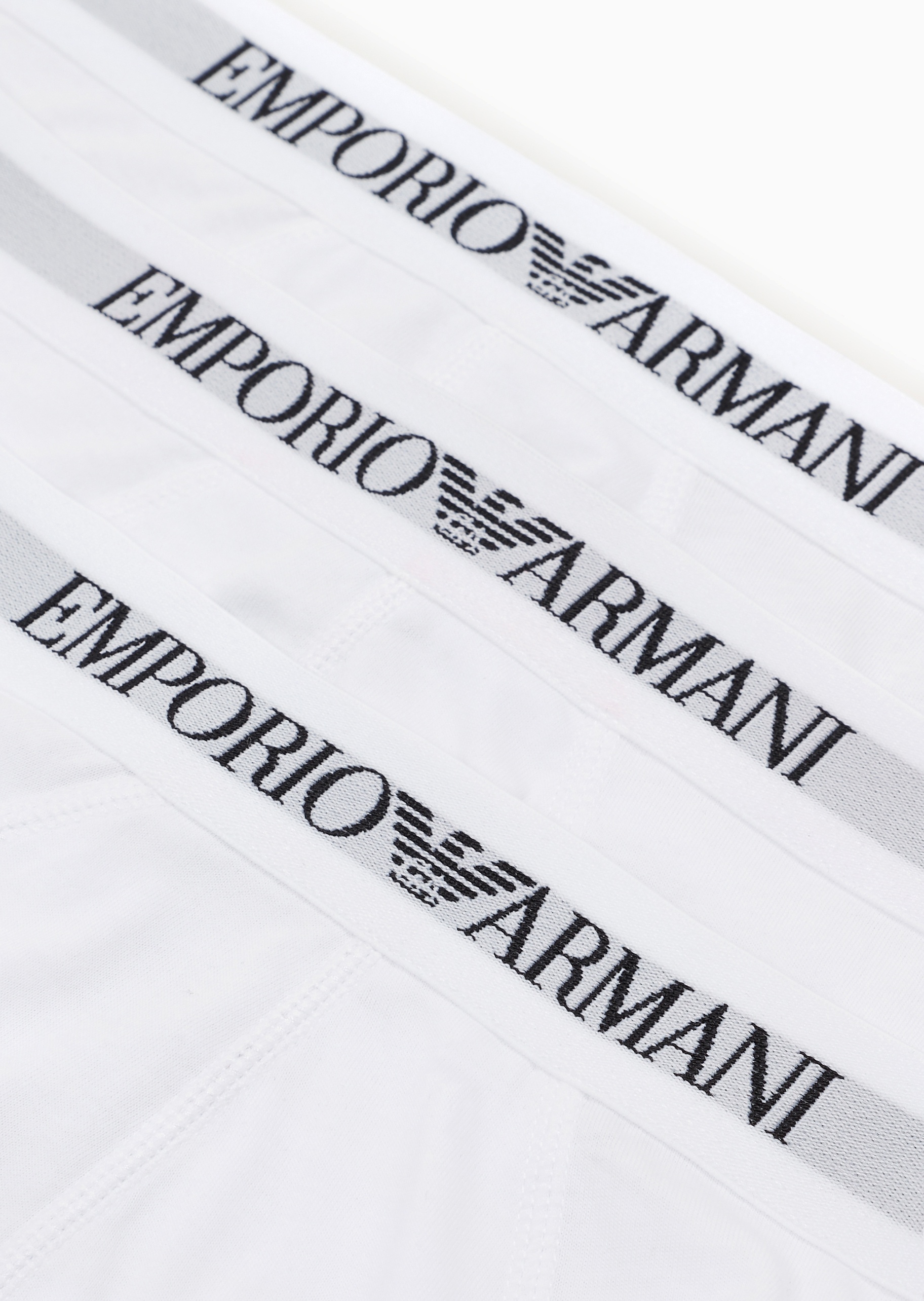 Emporio Armani 男士全棉合身松紧腰三角三条装内裤套装