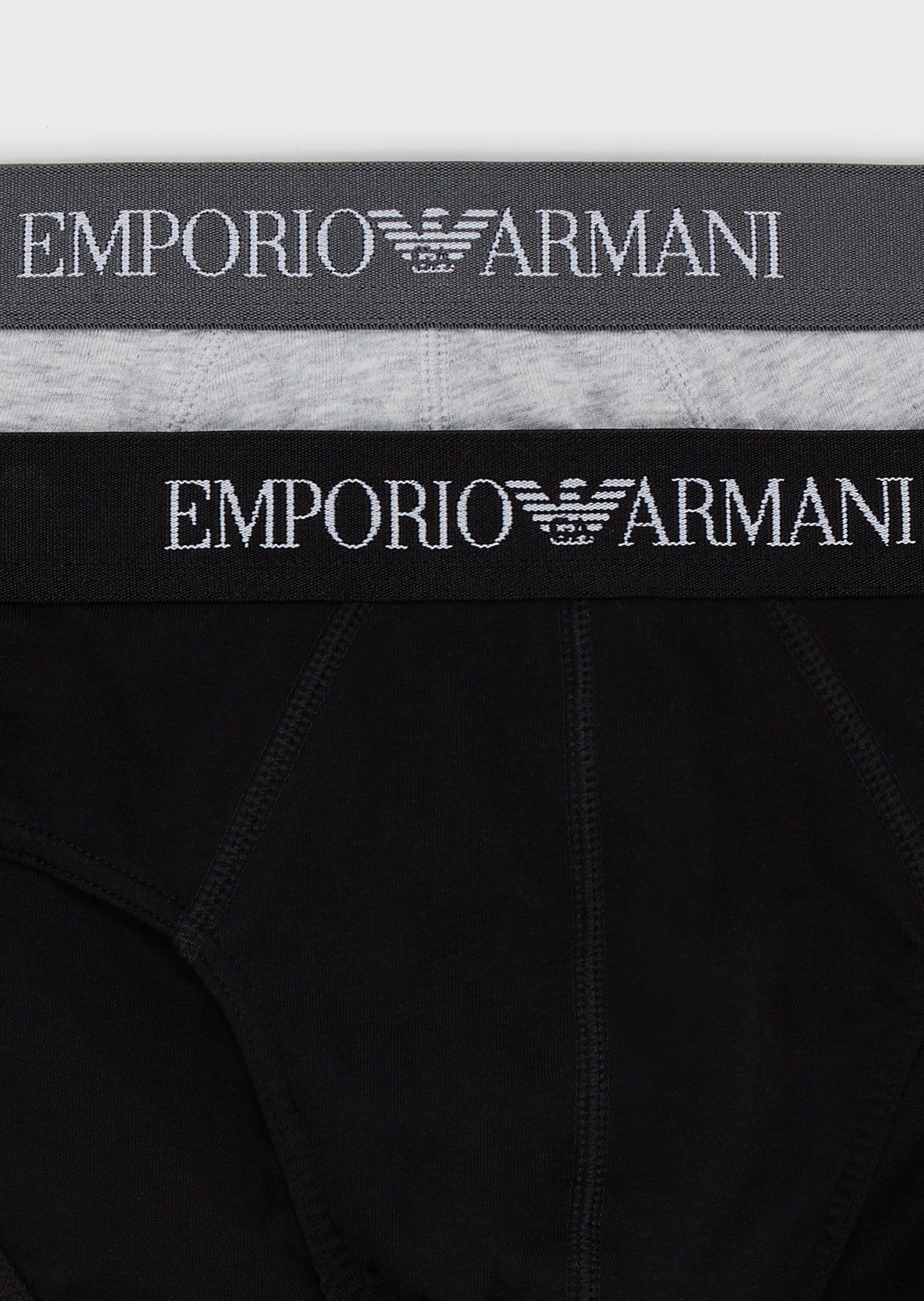 Emporio Armani 男士全棉合身松紧腰三角两条装内裤套装