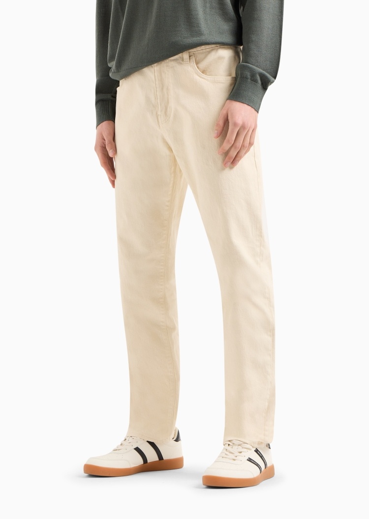 ARMANI EXCHANGE 男士纯棉弹力偏薄修身低腰直筒窄脚牛仔裤