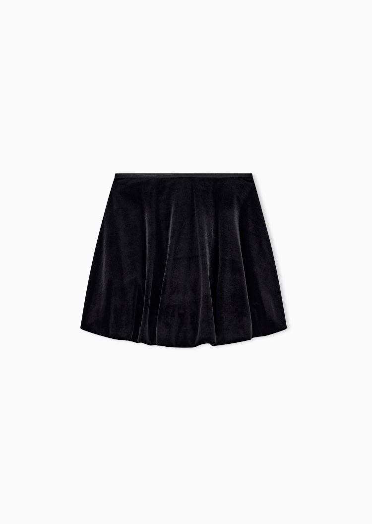 Emporio Armani 女士短款A字纯色复古休闲半身裙