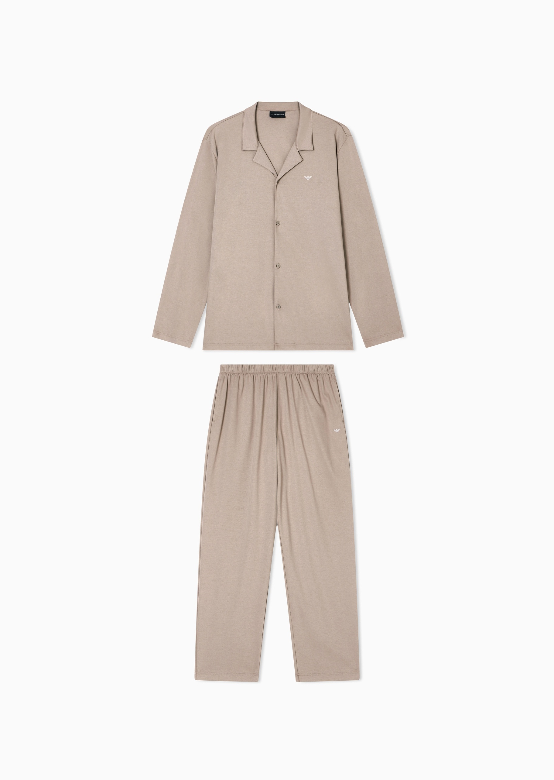 Emporio Armani 男士纯棉长袖上衣长裤松驰休闲家居睡衣套装