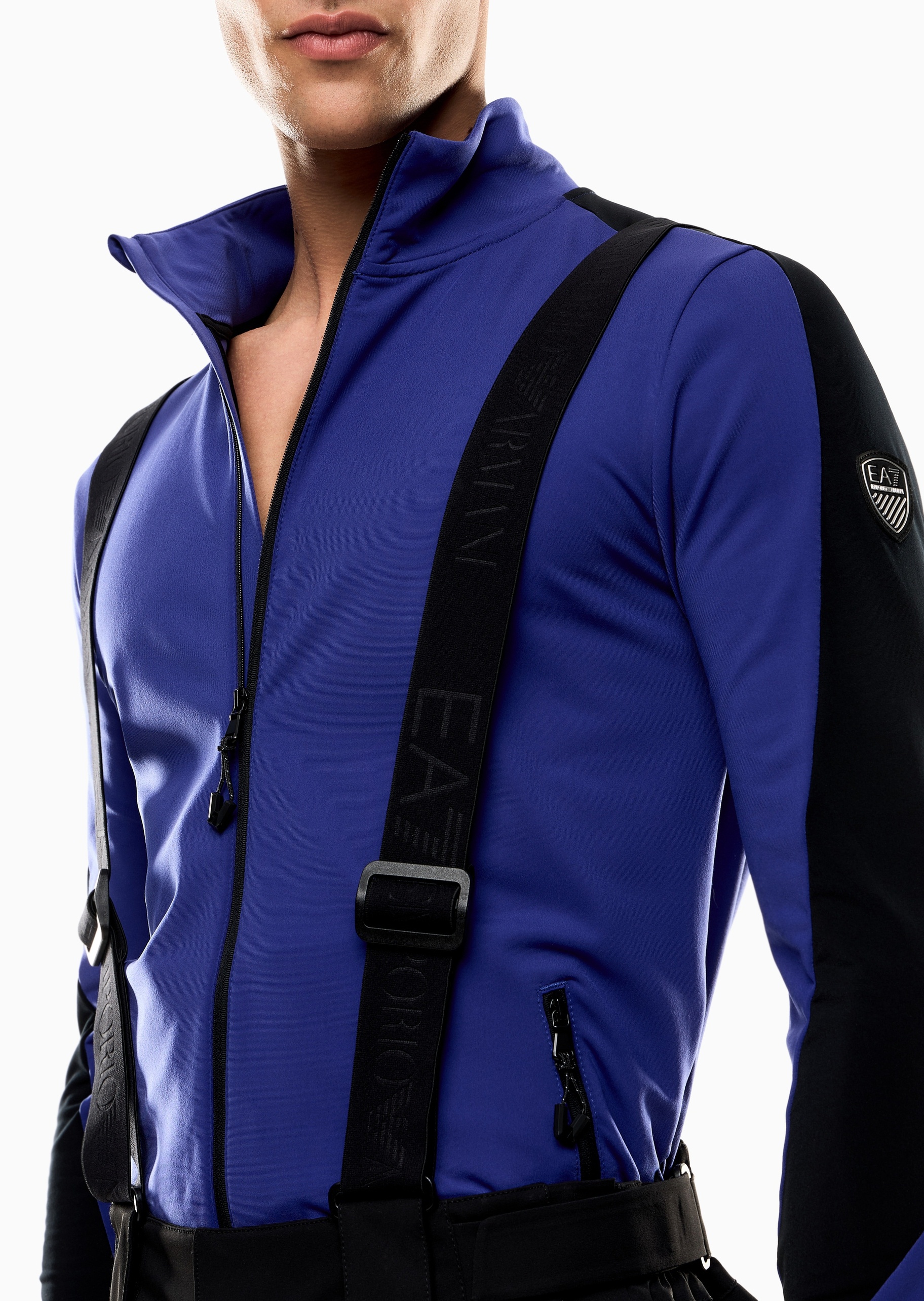 EA7 男士长裤直筒户外运动背带滑雪裤