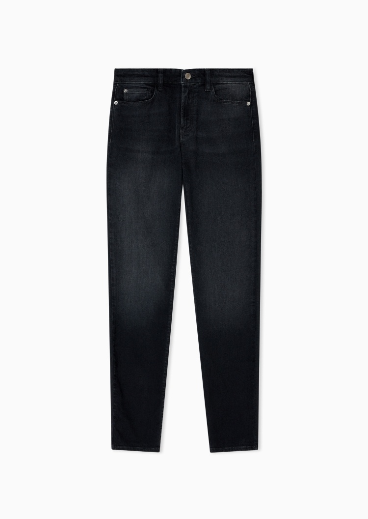 Emporio Armani 女士紧身复古度假休闲纯棉微弹牛仔裤