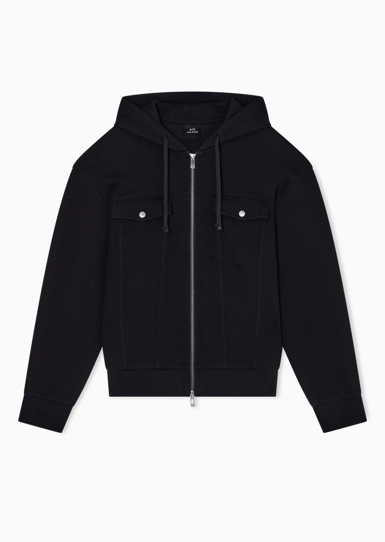 ARMANI EXCHANGE 男士拉链开衫连帽运动风卫衣夹克外套