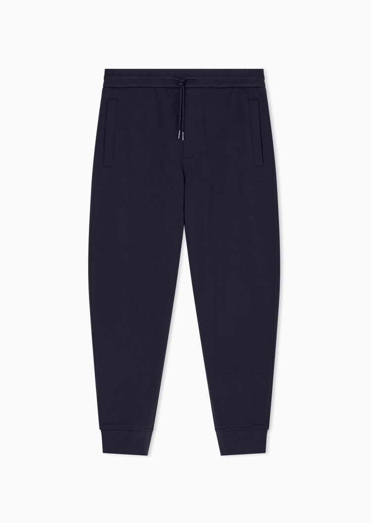ARMANI EXCHANGE 男士全棉宽松抽绳长款锥形束脚卫裤