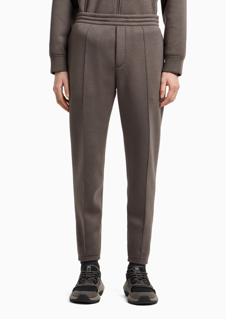 Emporio Armani 男士宽松休闲老钱风束脚运动卫裤