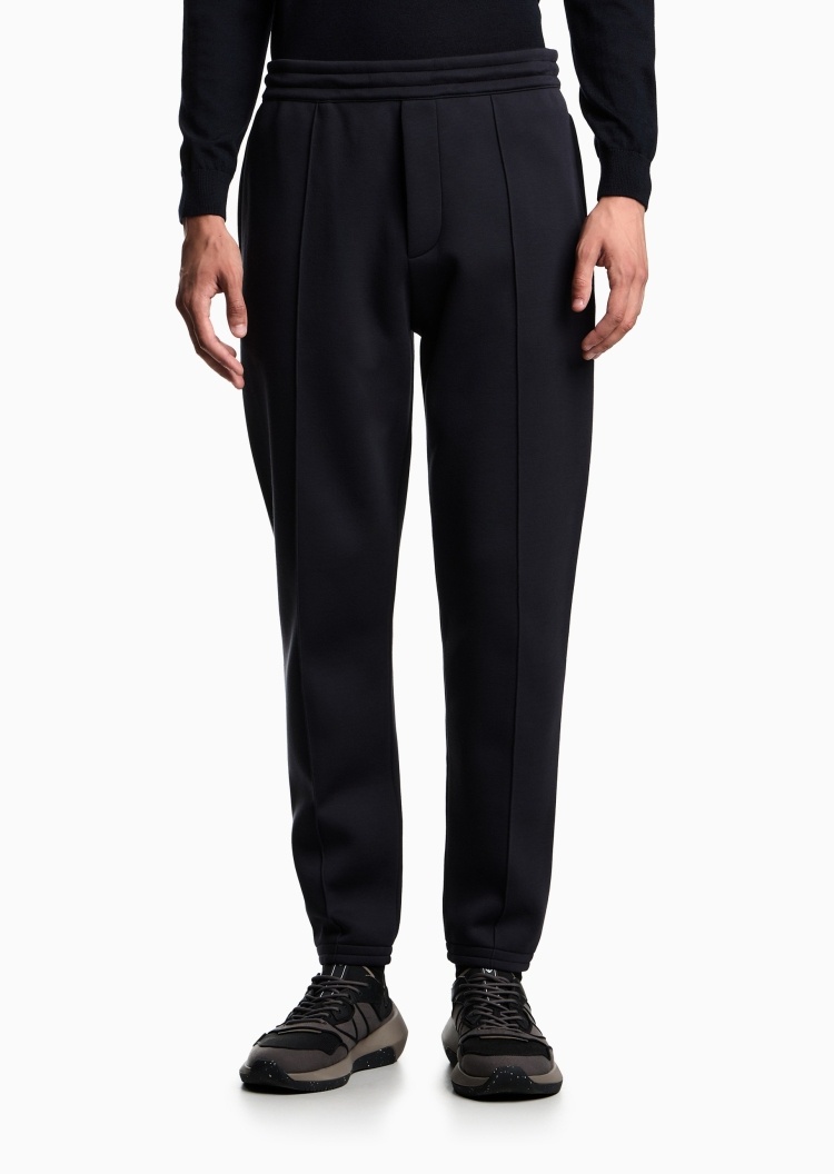 Emporio Armani 男士宽松休闲老钱风束脚运动卫裤