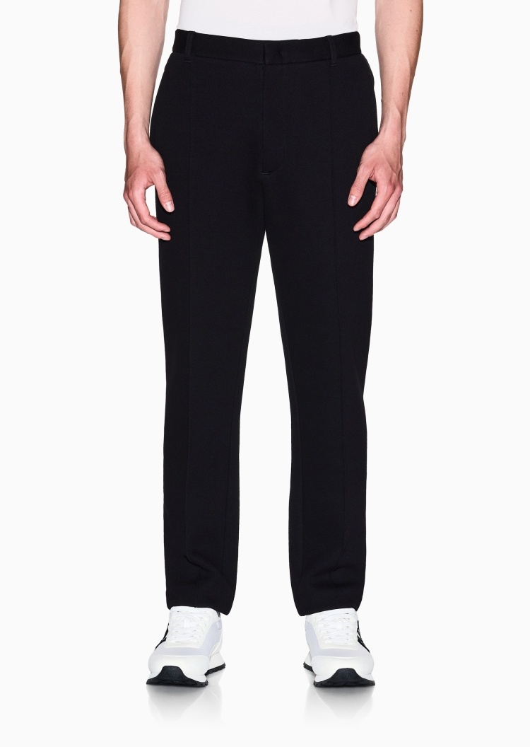 ARMANI EXCHANGE 男士棉质合身微弹长款直筒纯色休闲裤