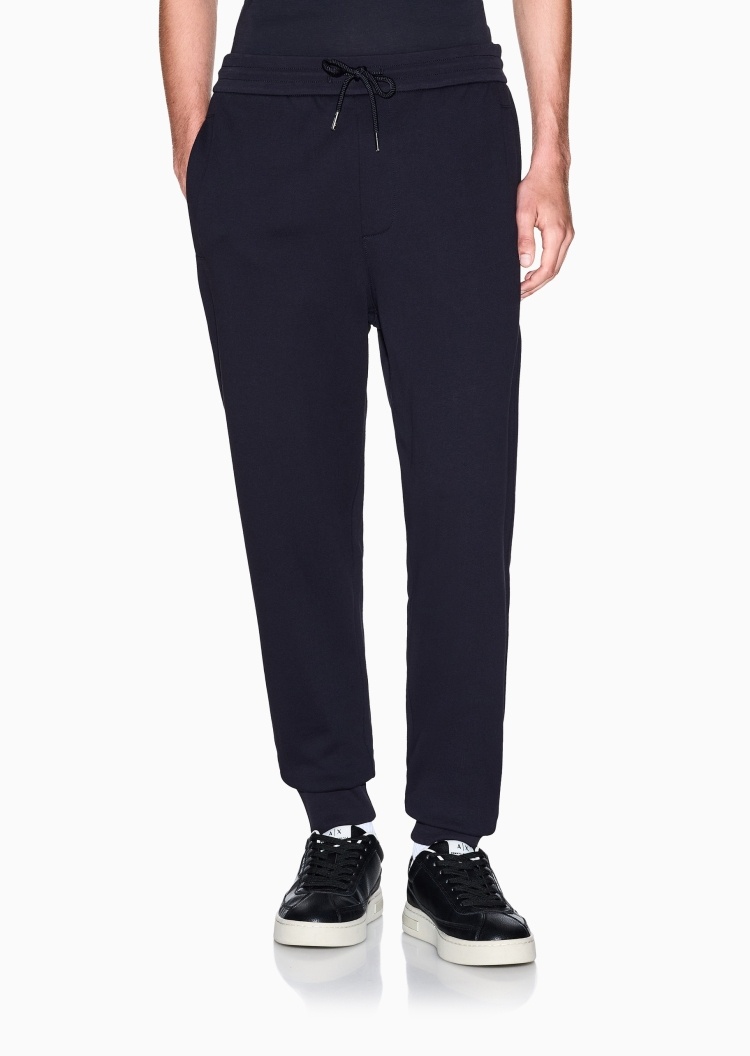 ARMANI EXCHANGE 男士全棉宽松抽绳长款锥形束脚卫裤