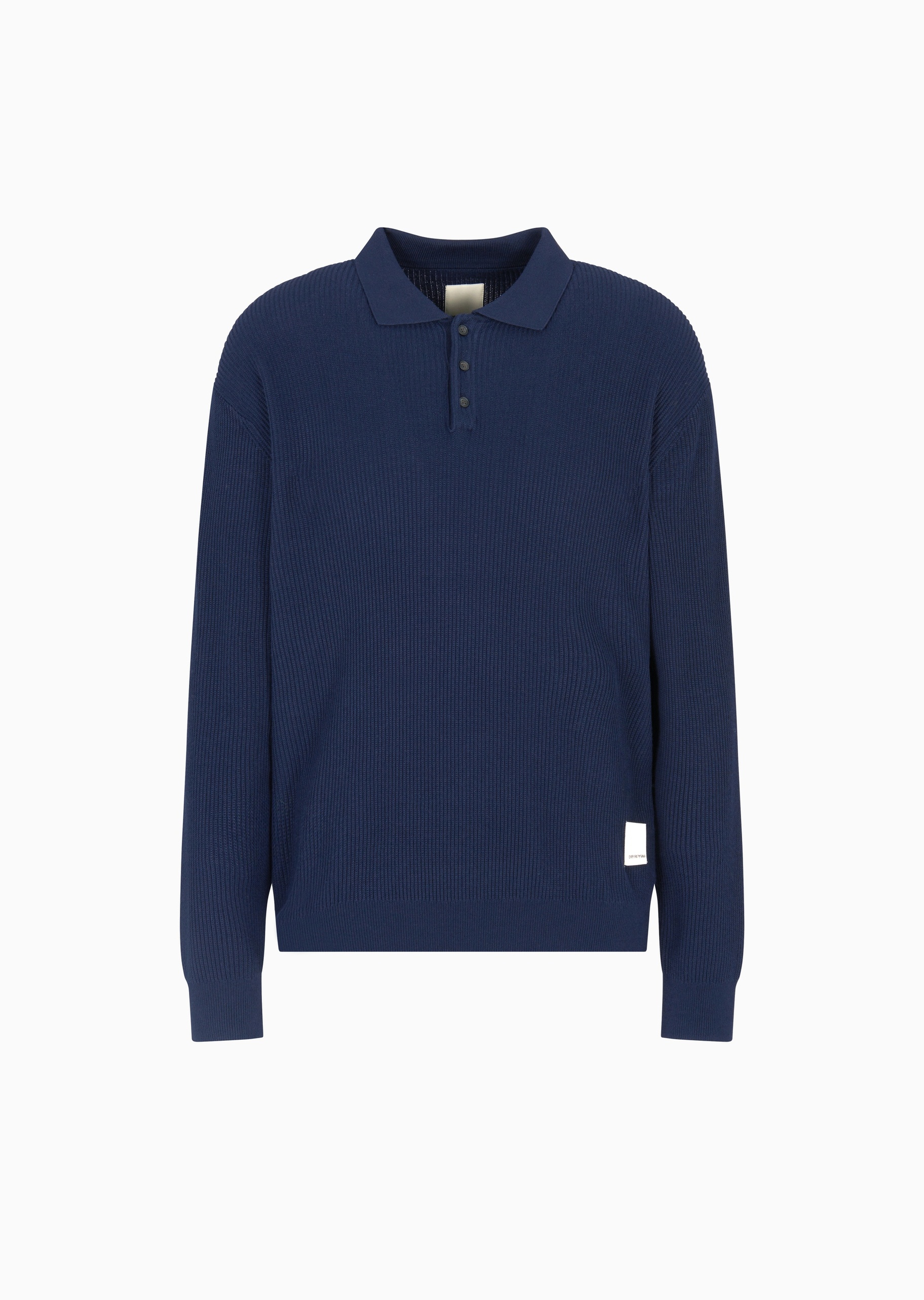 Emporio Armani 男士Polo领坑条纹理老钱风套头针织衫