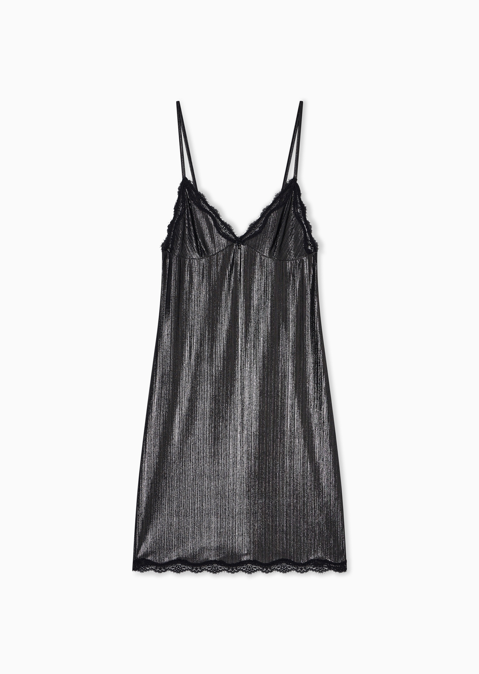 Emporio Armani 女士吊带短款V领可调节肩带家居睡裙