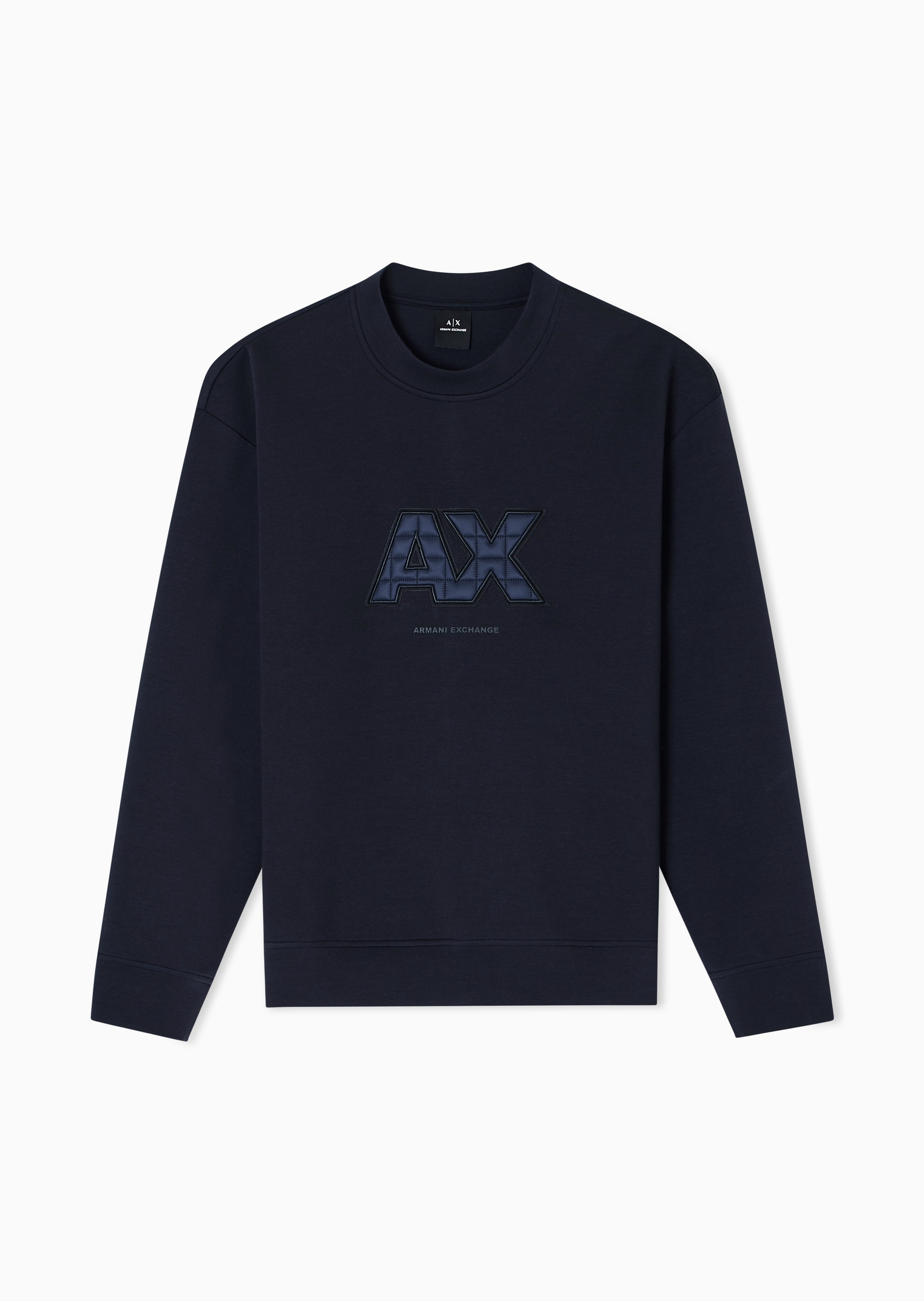 ARMANI EXCHANGE 男士套头宽松重磅情侣运动风圆领卫衣