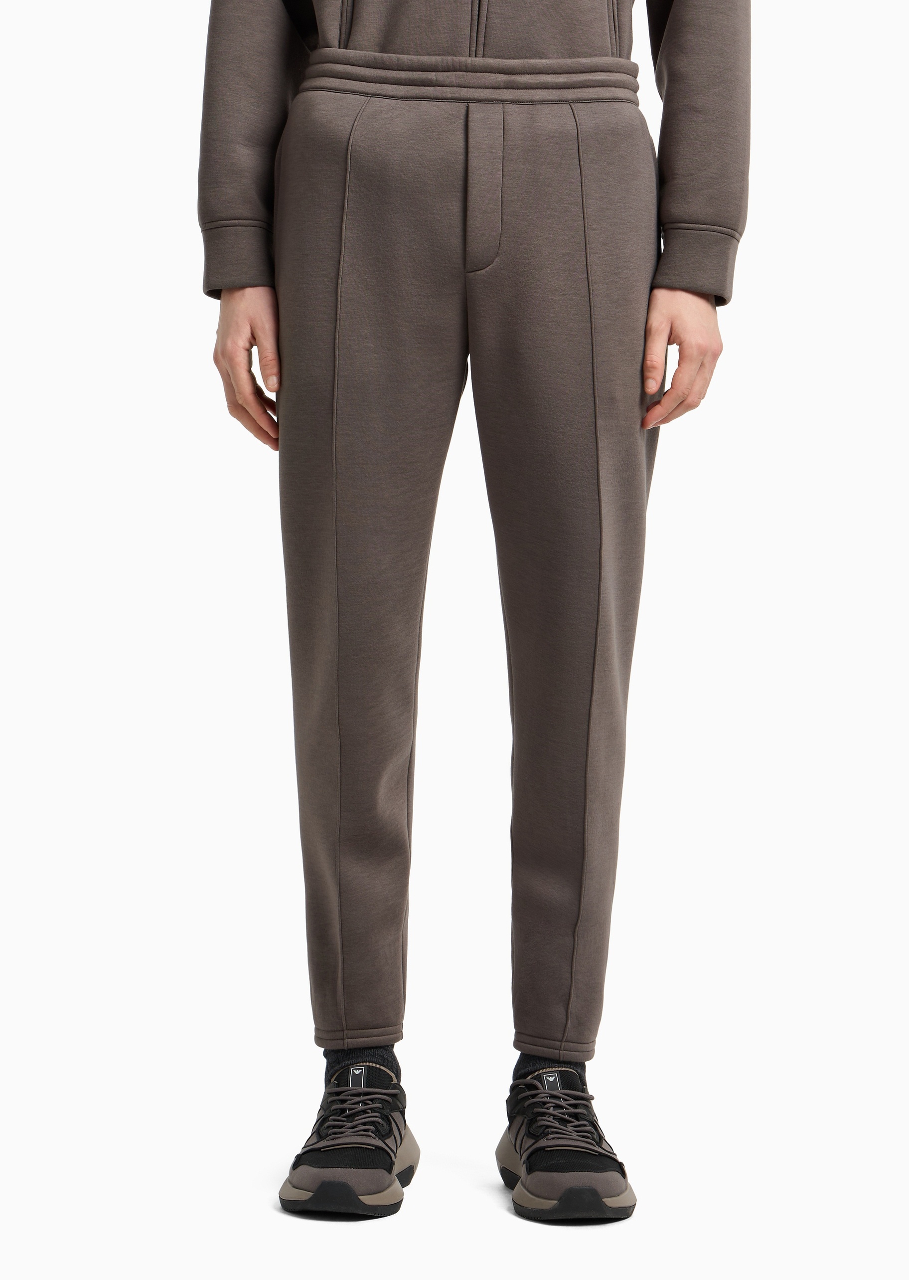 Emporio Armani 男士宽松休闲老钱风束脚运动卫裤