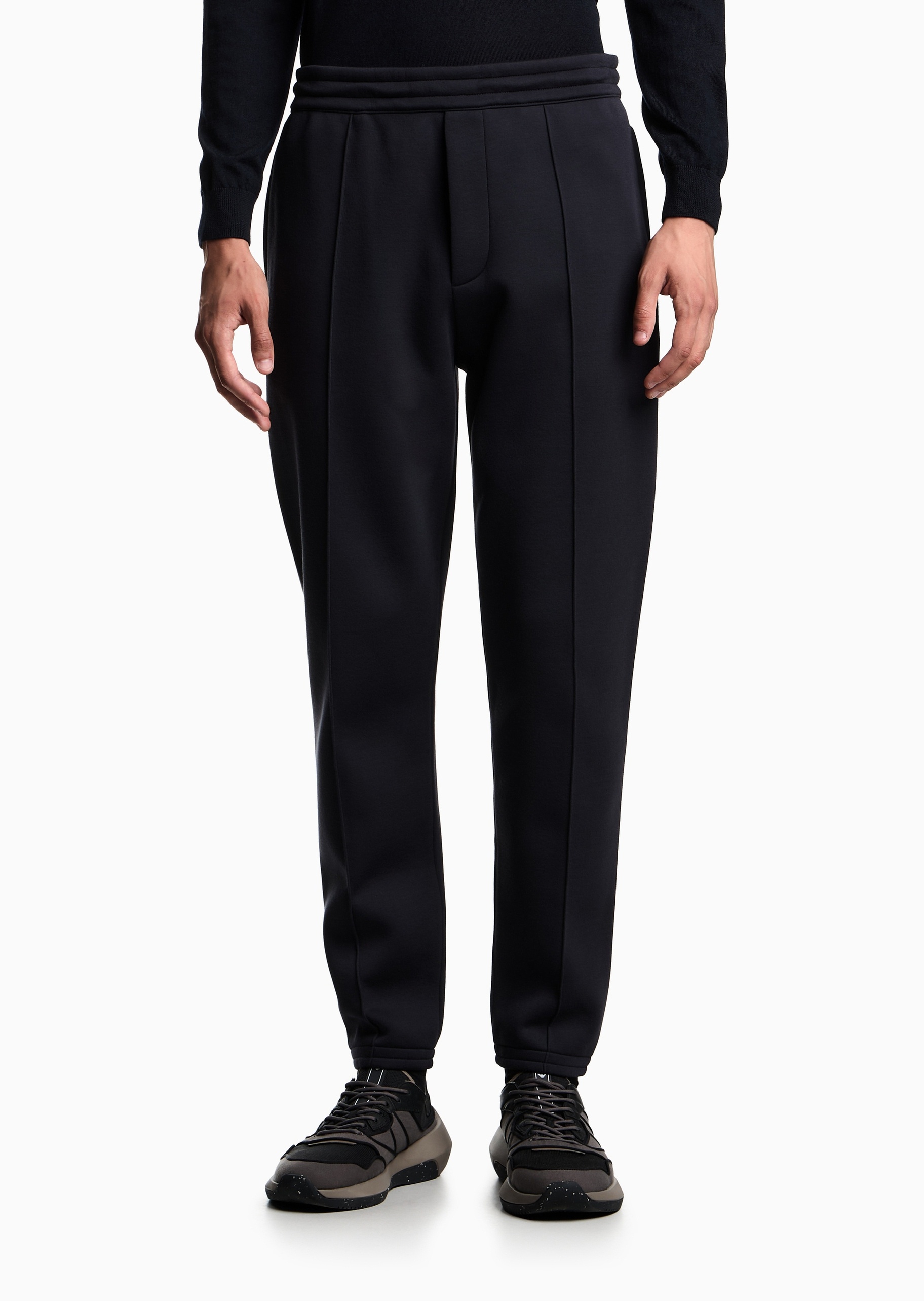 Emporio Armani 男士宽松休闲老钱风束脚运动卫裤