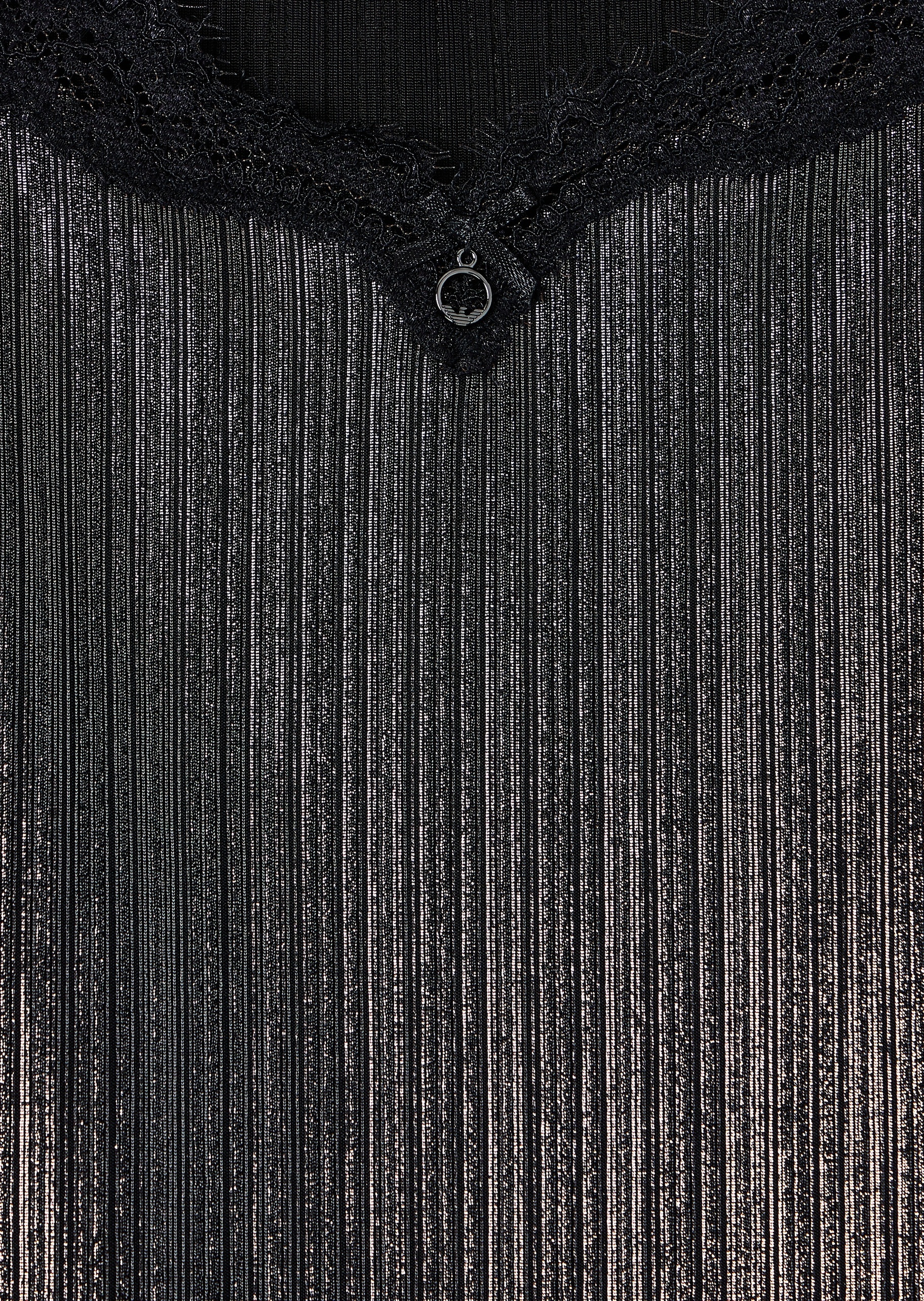 Emporio Armani 女士吊带上衣短裤蕾丝饰边睡衣套装