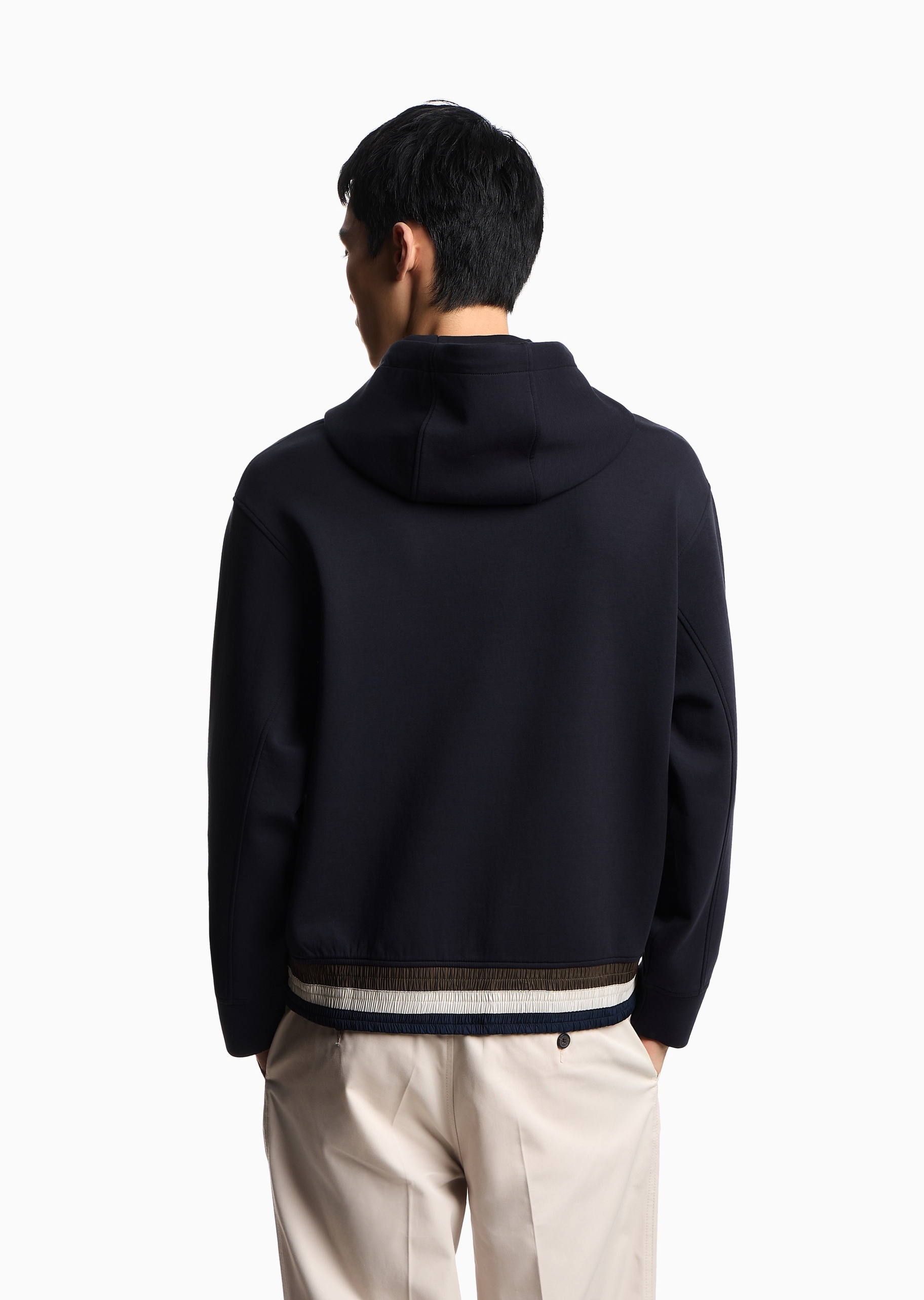 Emporio Armani 男士连帽套头宽松刺绣运动休闲卫衣