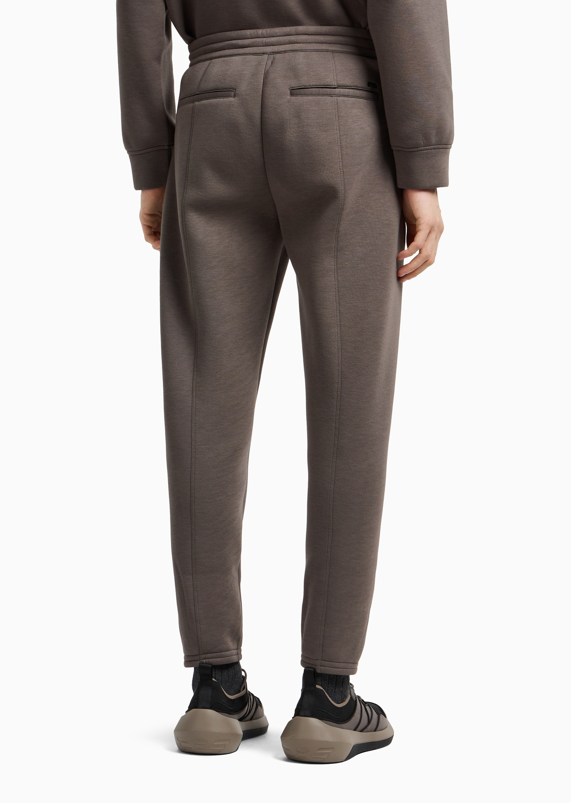 Emporio Armani 男士宽松休闲老钱风束脚运动卫裤