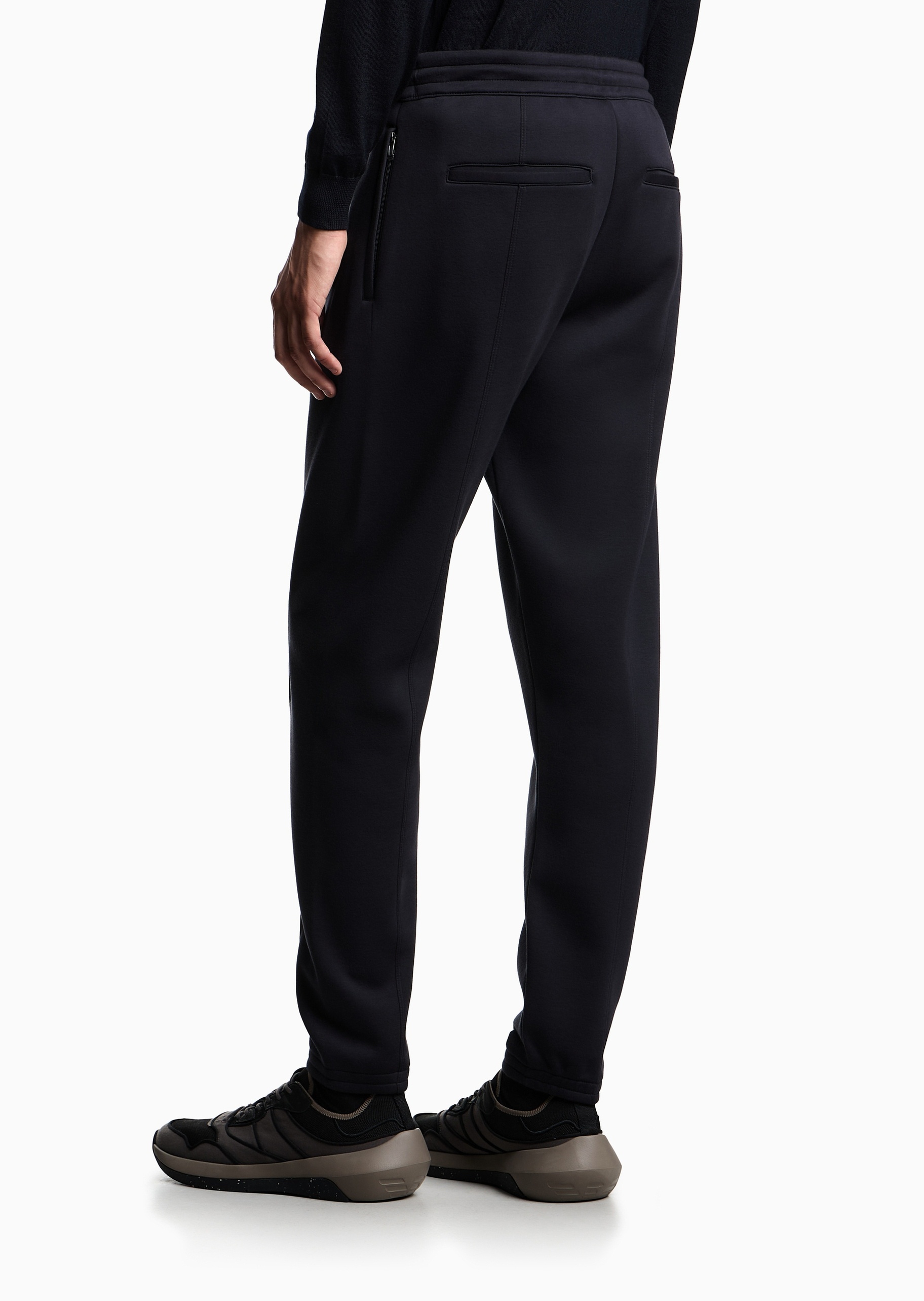 Emporio Armani 男士宽松休闲老钱风束脚运动卫裤