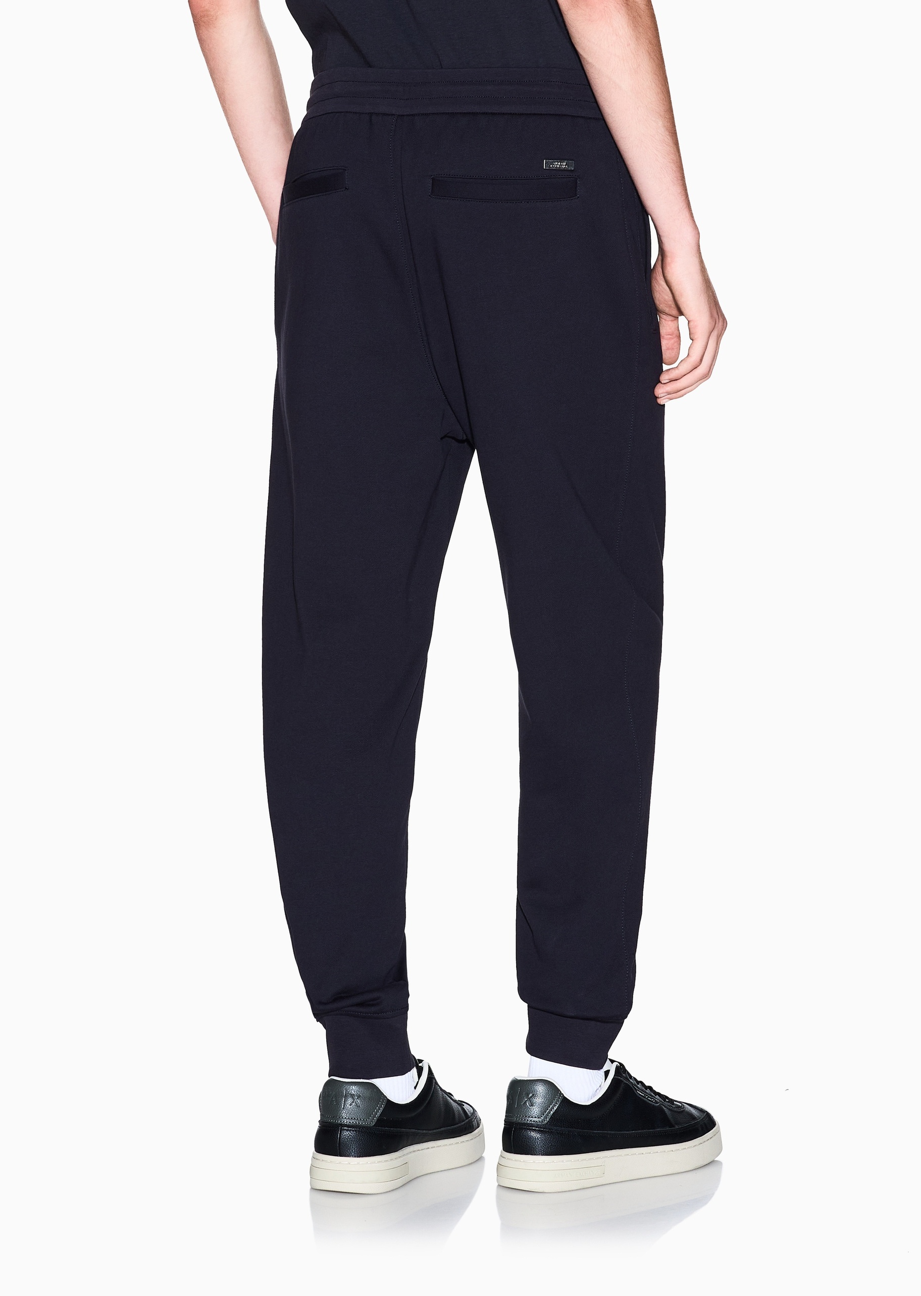 ARMANI EXCHANGE 男士全棉宽松抽绳长款锥形束脚卫裤