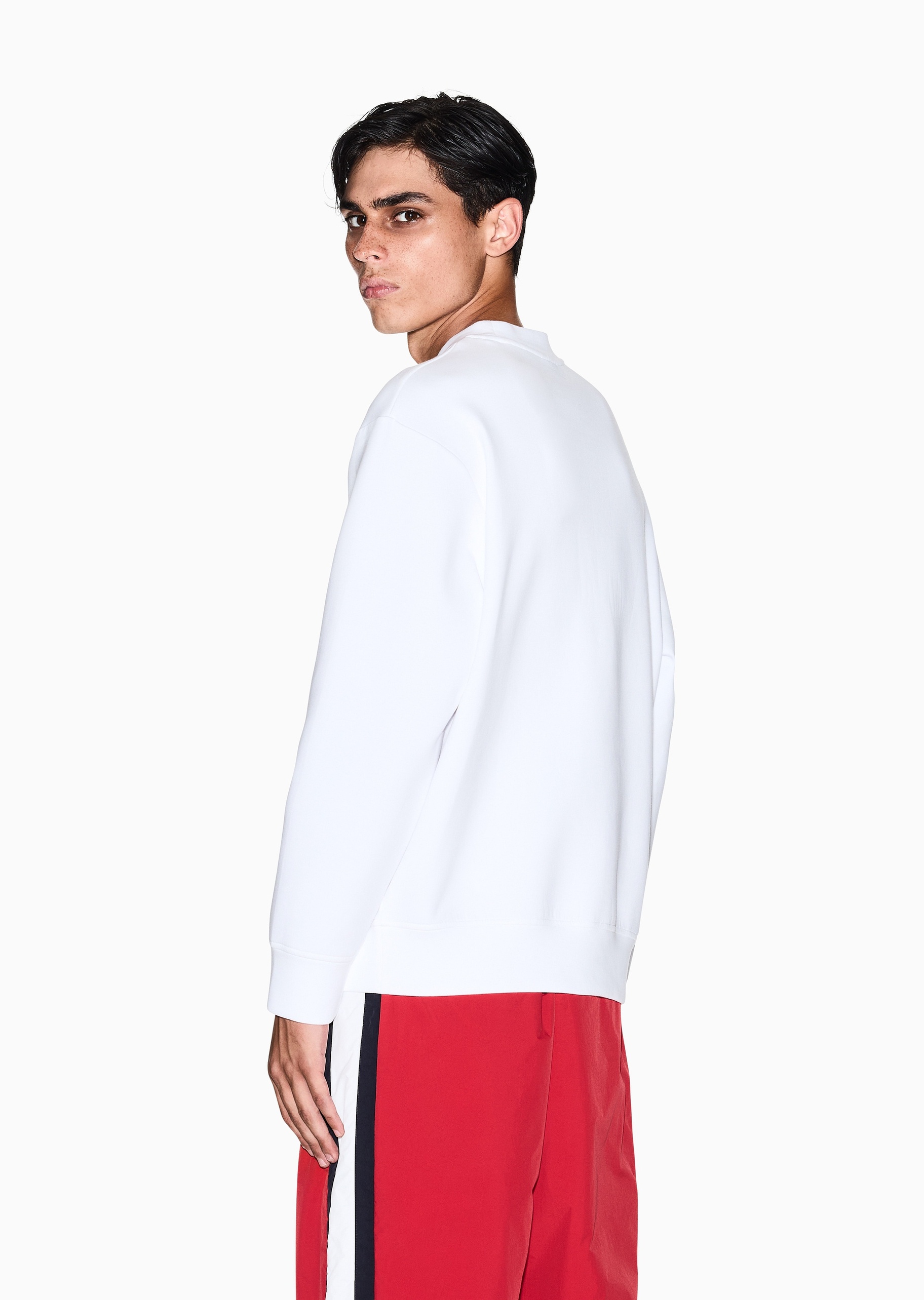 ARMANI EXCHANGE 男士套头宽松重磅情侣运动风圆领卫衣