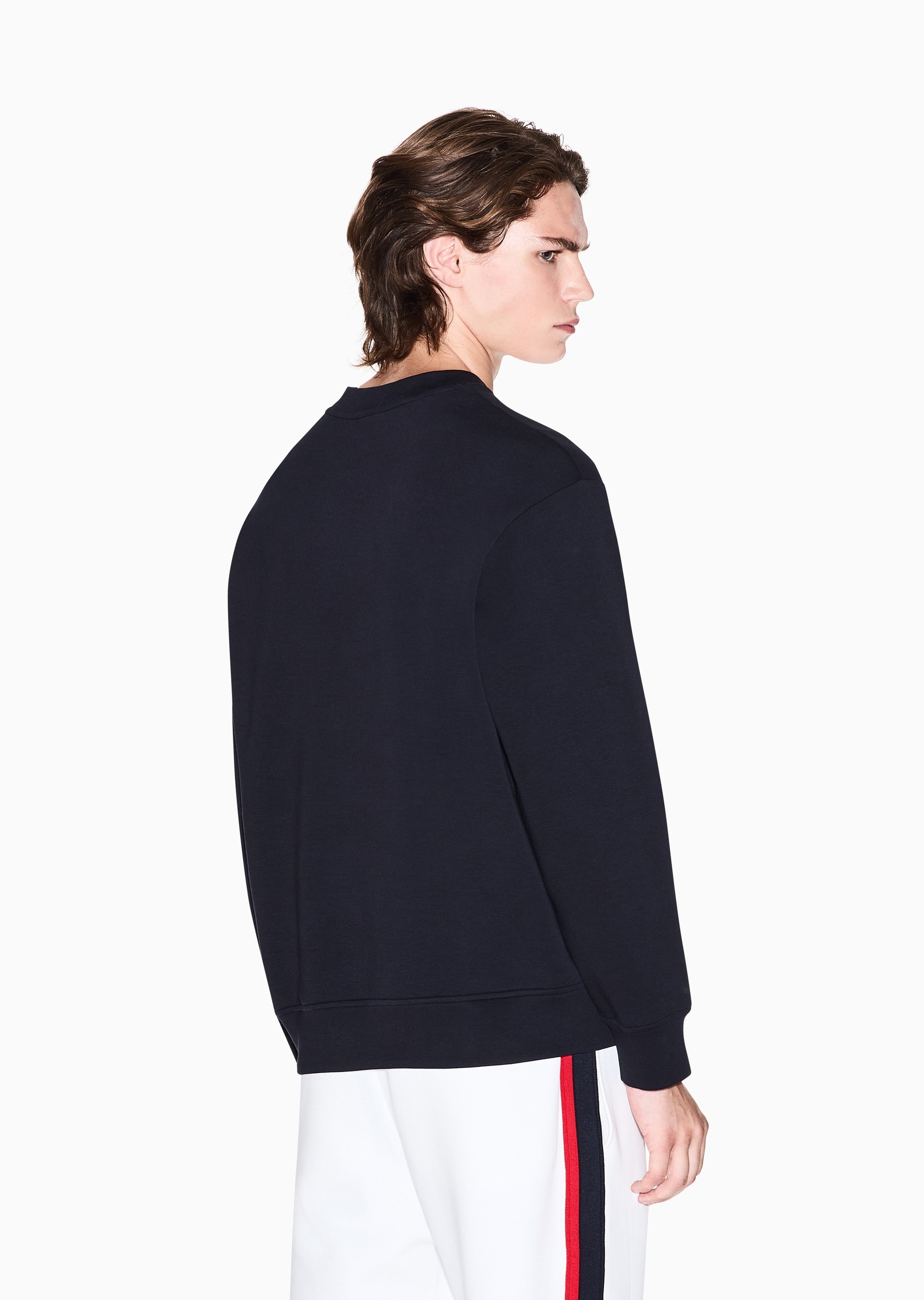 ARMANI EXCHANGE 男士套头宽松重磅情侣运动风圆领卫衣