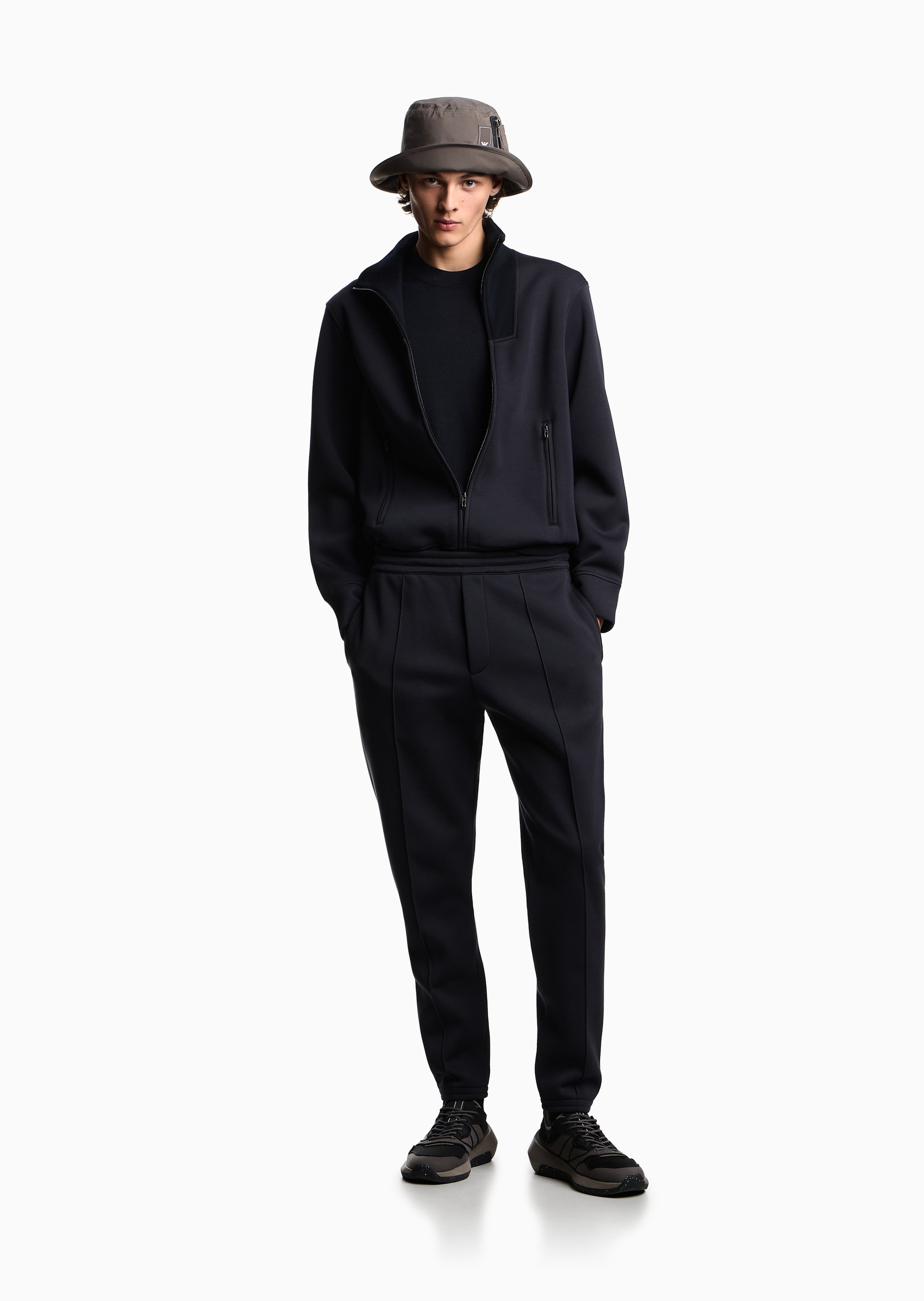 Emporio Armani 男士拉链开衫立领商务休闲卫衣夹克外套