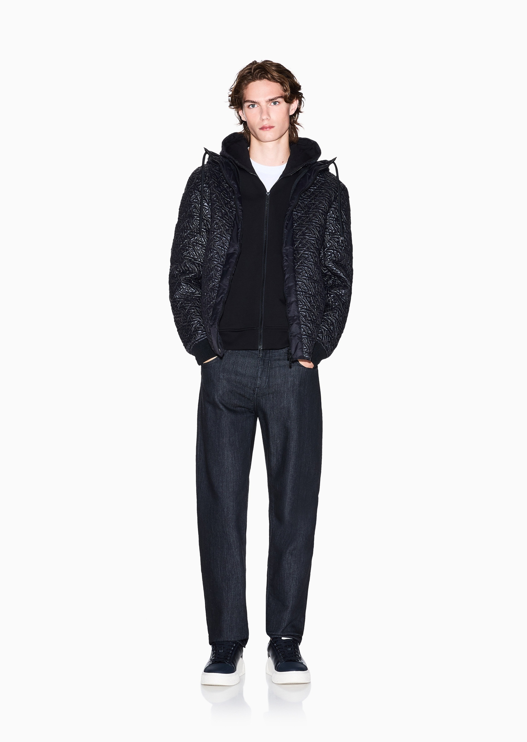 ARMANI EXCHANGE 男士拉链开衫连帽卫衣运动风夹克外套