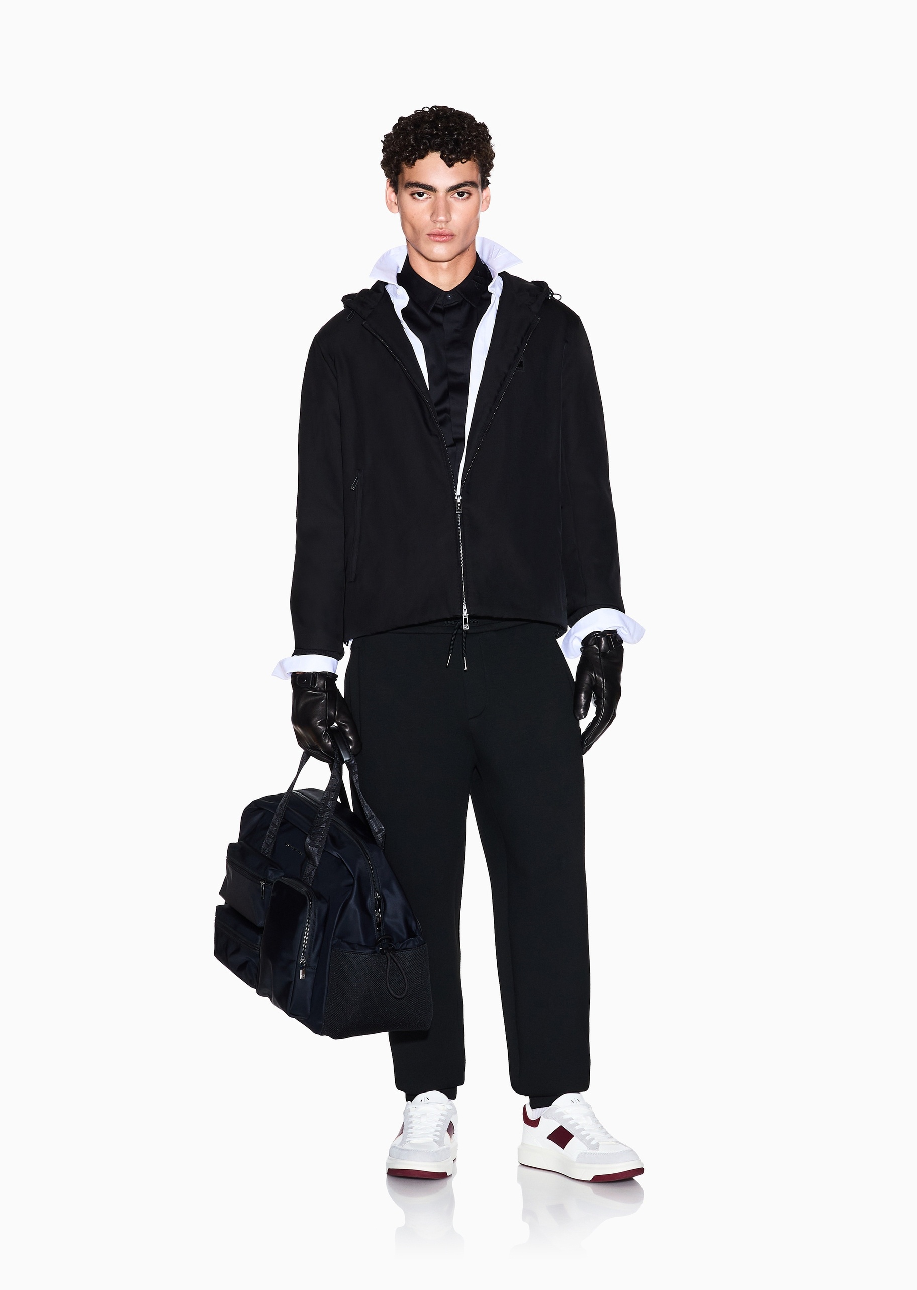 ARMANI EXCHANGE 男士纯棉长袖人夫感商务西装衬衫上衣