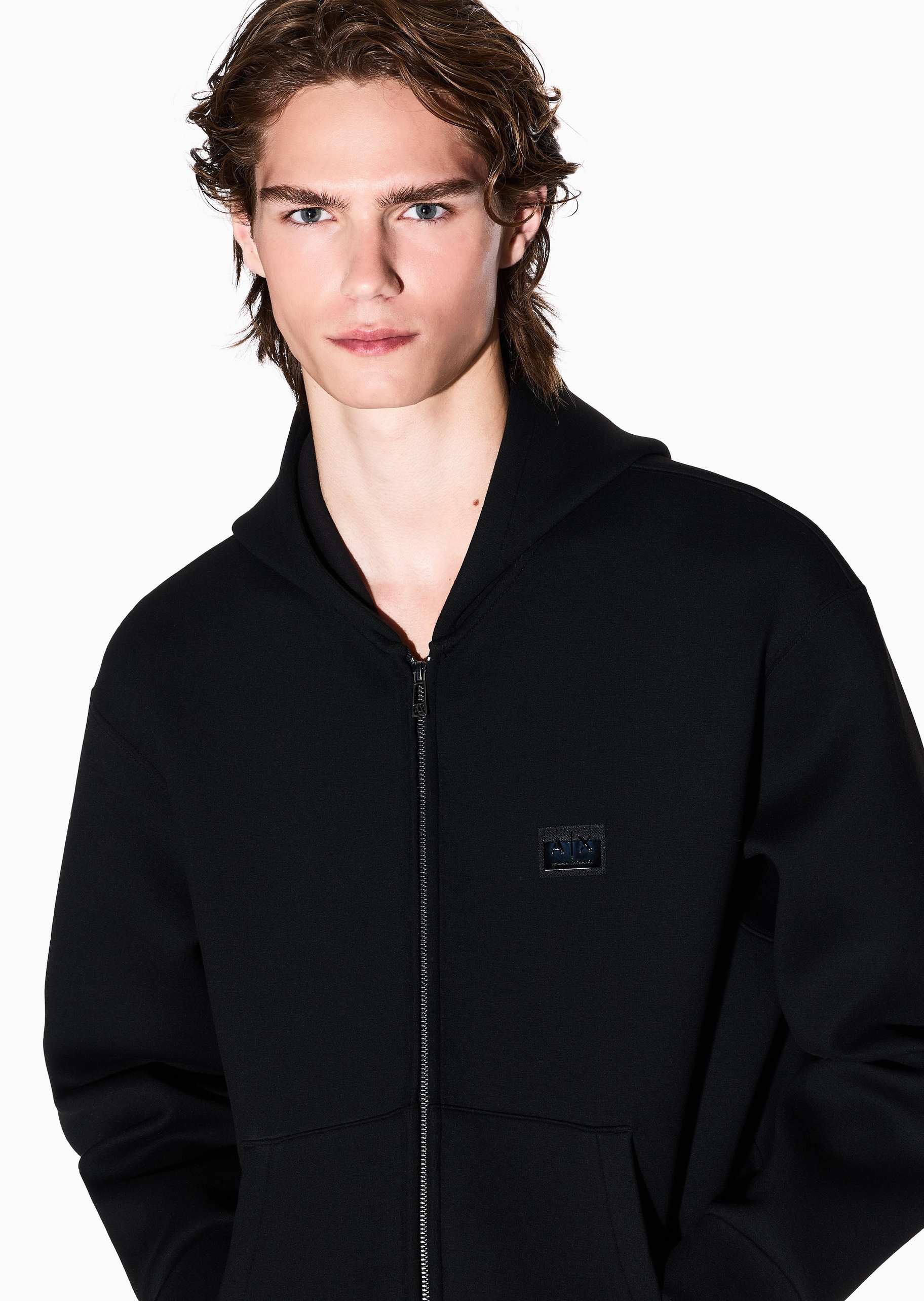 ARMANI EXCHANGE 男士拉链开衫连帽卫衣运动风夹克外套