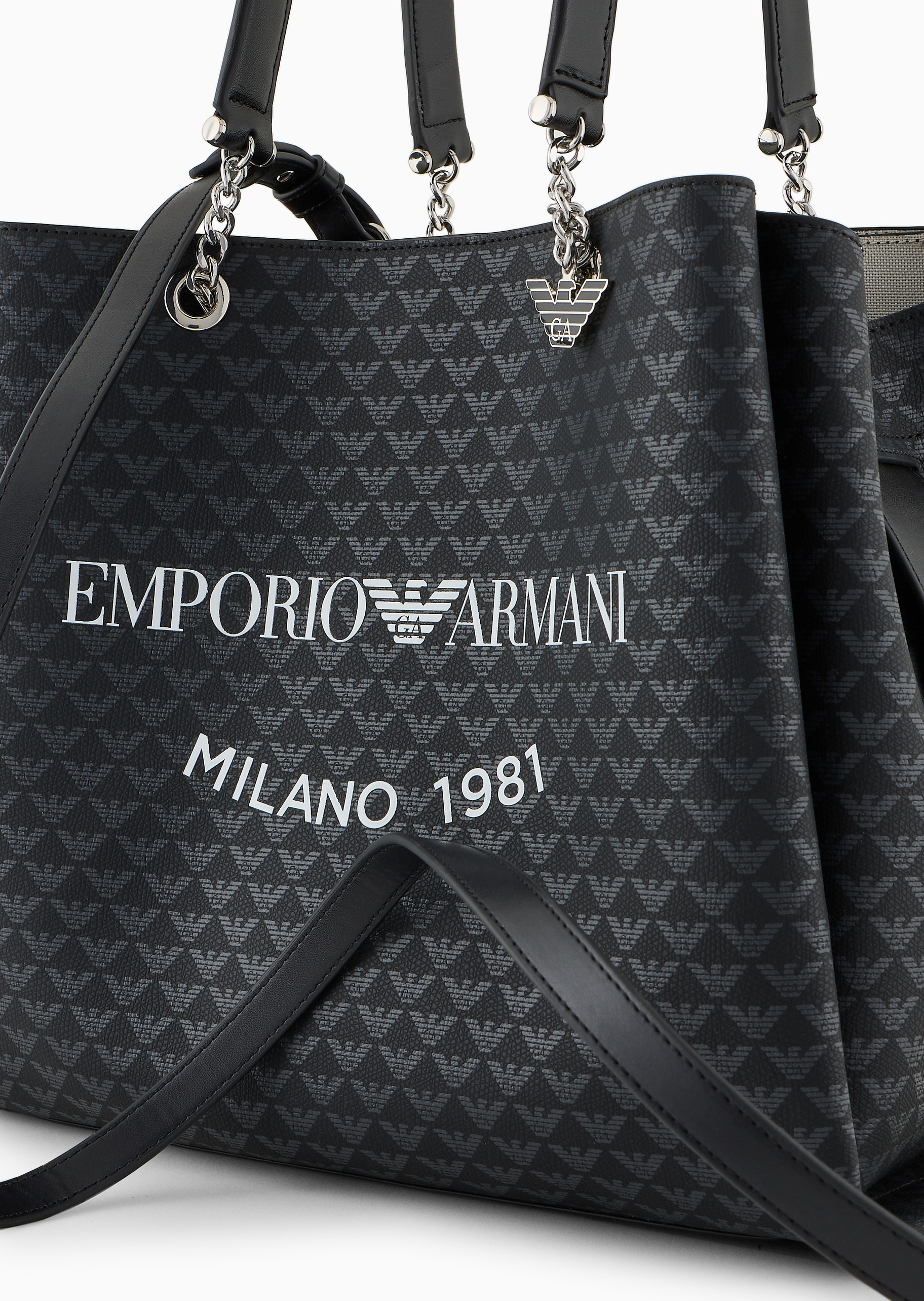 Emporio Armani 女士磁扣子母包大容量手提斜挎托特包