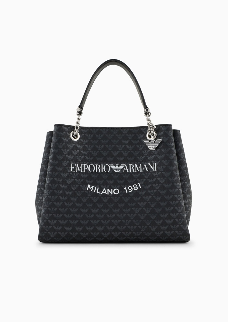 Emporio Armani 女士磁扣子母包大容量手提斜挎托特包