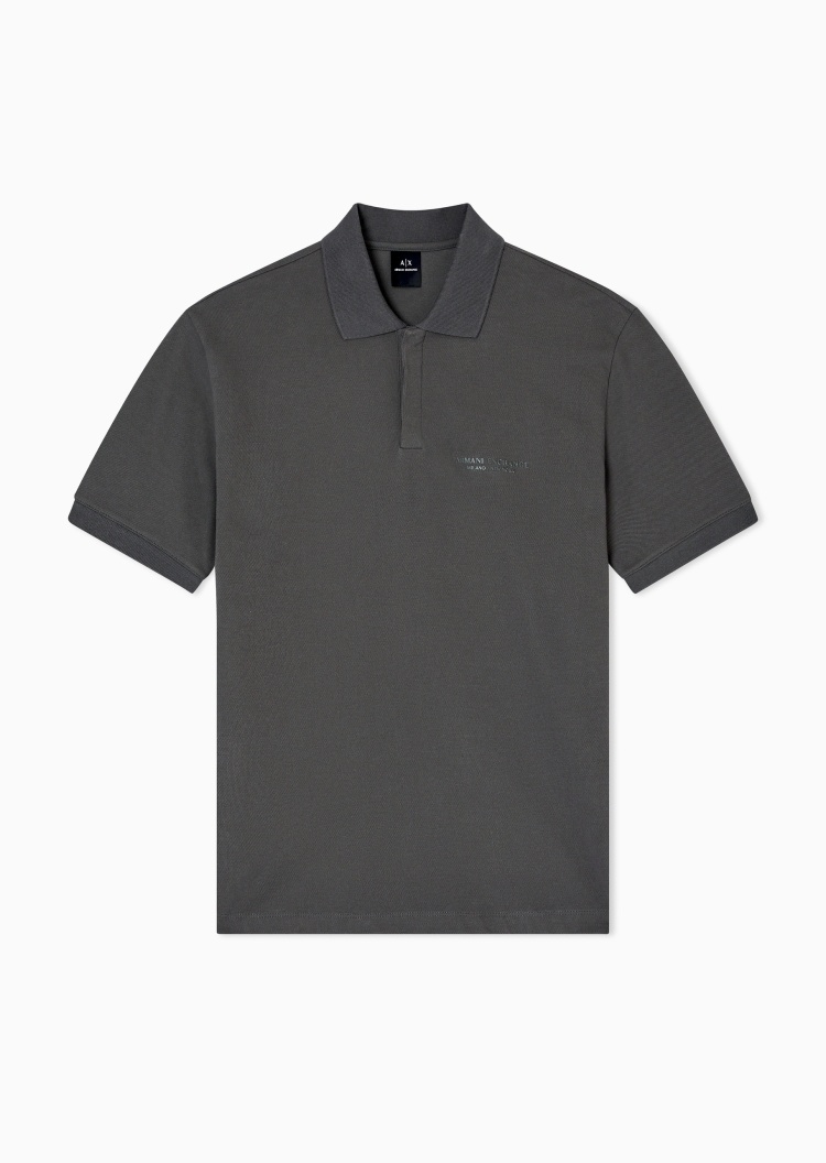 ARMANI EXCHANGE 男士珠地纯棉短袖翻领Polo衫