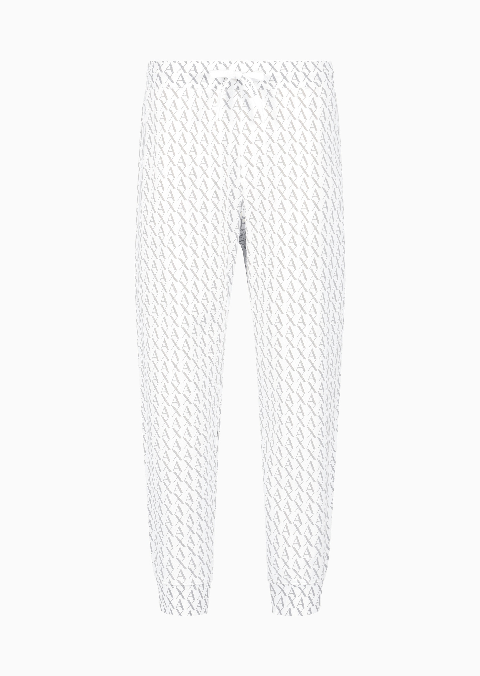 ARMANI EXCHANGE 男士宽松休闲纯棉复古满印束脚运动卫裤长裤