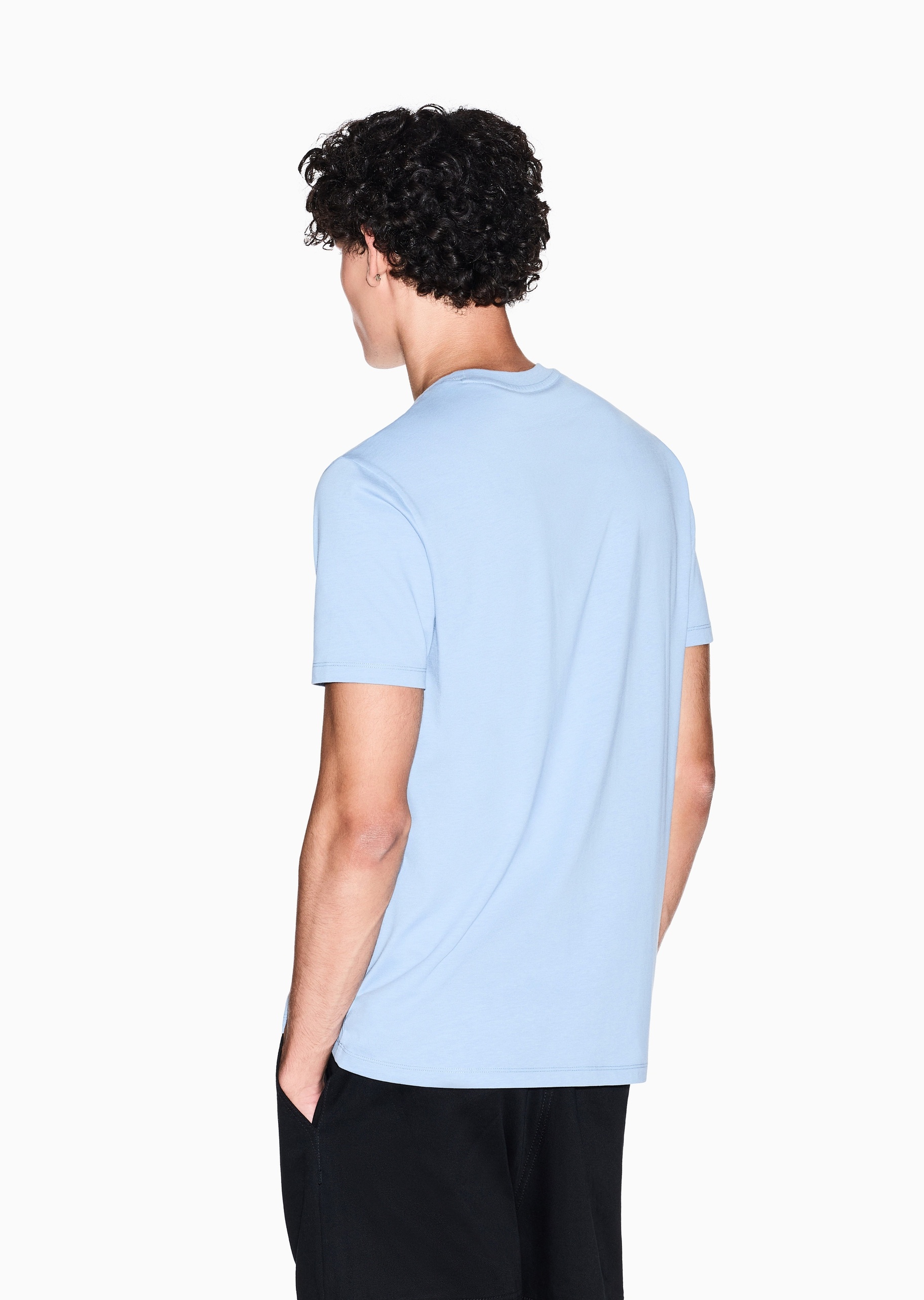 ARMANI EXCHANGE 男士纯棉合身短袖圆领正肩T恤衫