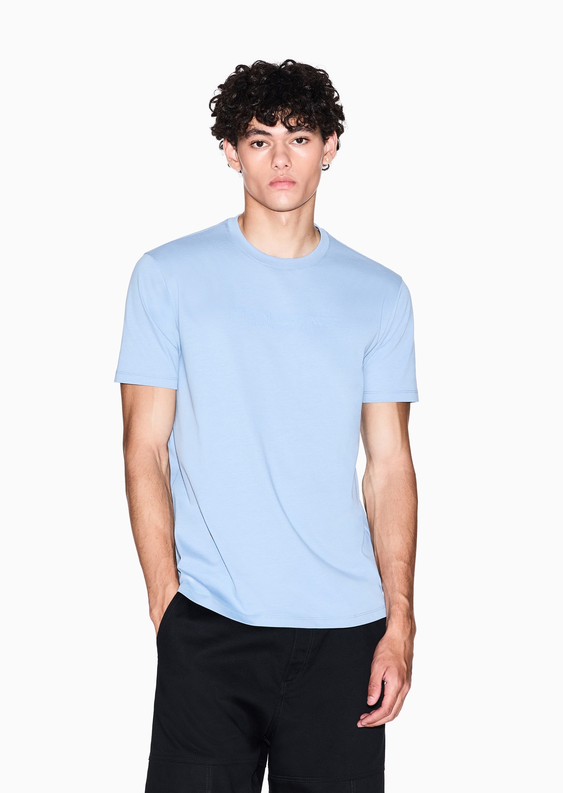 ARMANI EXCHANGE 男士纯棉合身短袖圆领正肩T恤衫