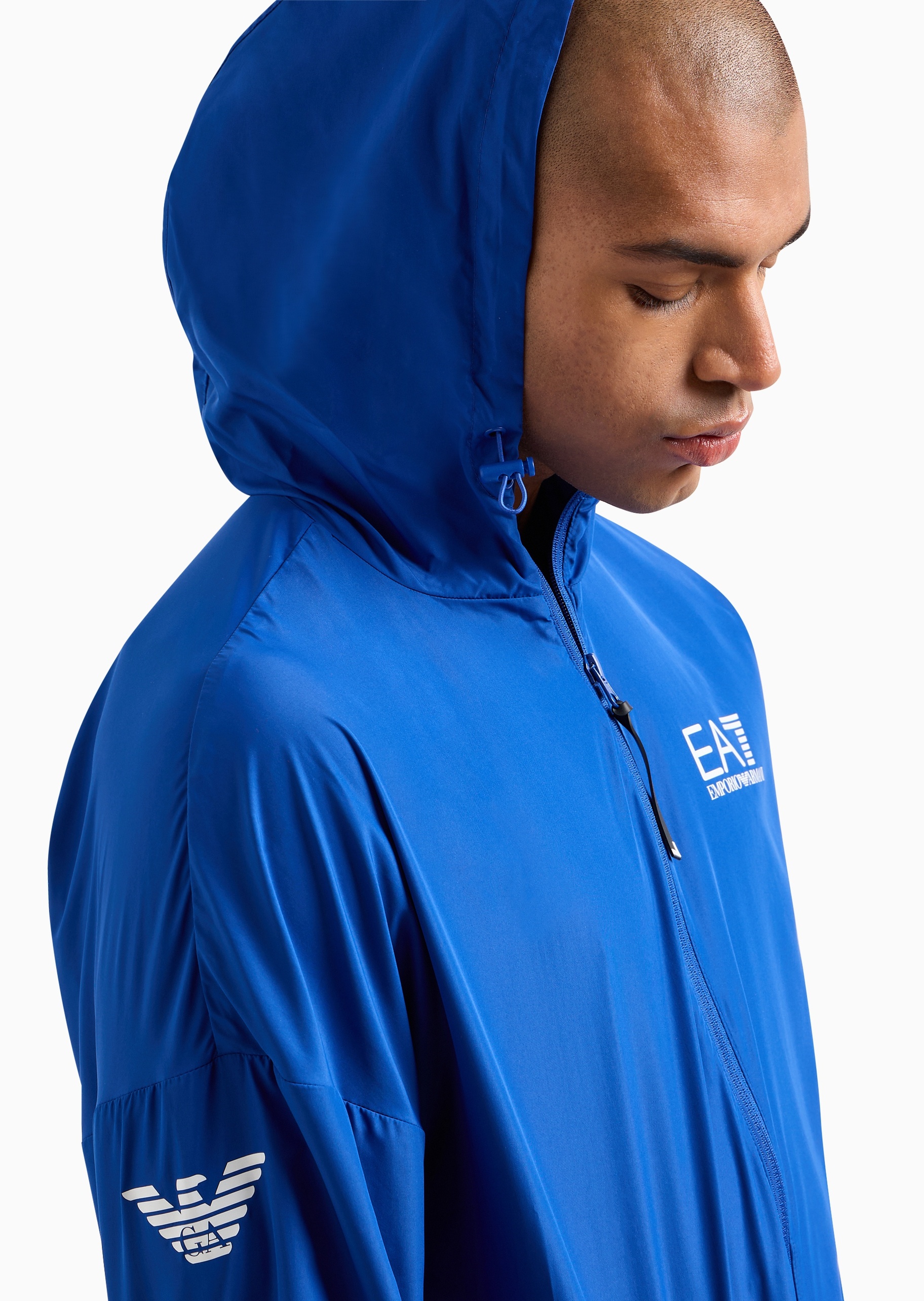 EA7 男士连帽开衫束脚长裤网球健身训练运动套装