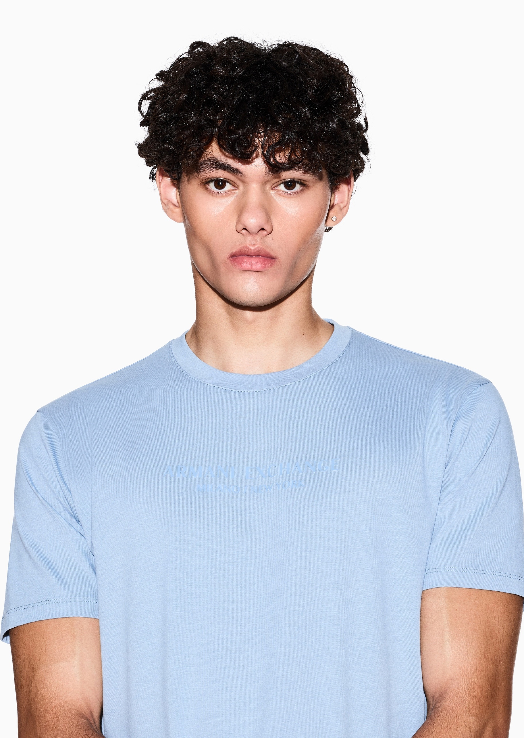 ARMANI EXCHANGE 男士纯棉合身短袖圆领正肩T恤衫