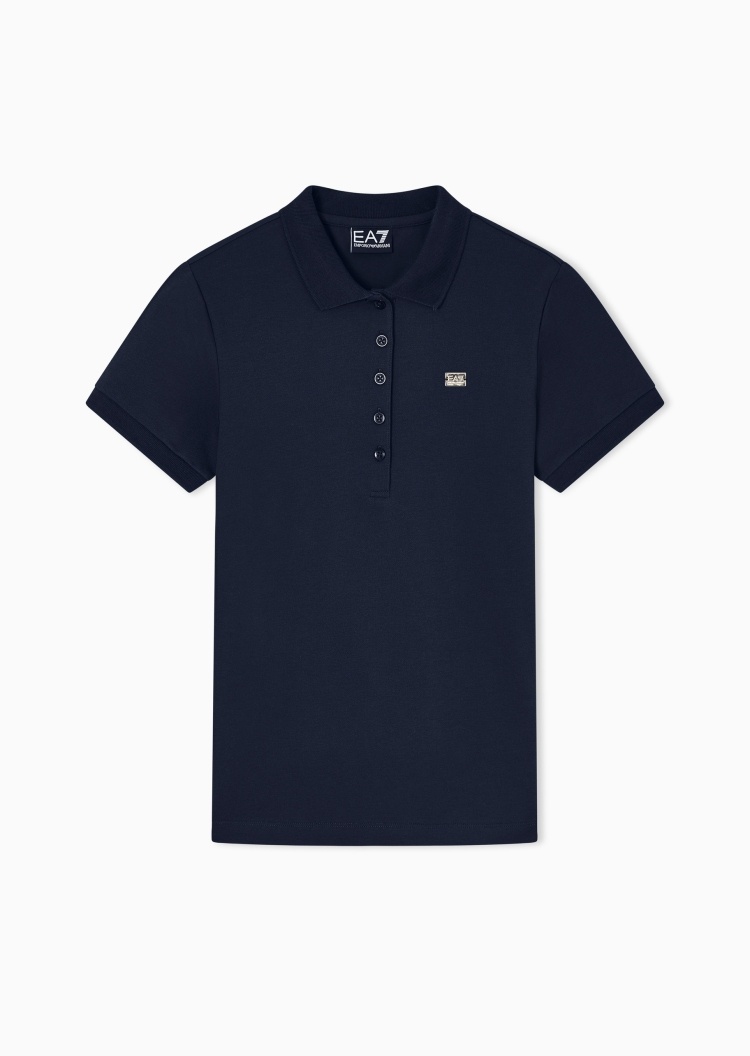 EA7 女士短袖翻领运动休闲Polo衫
