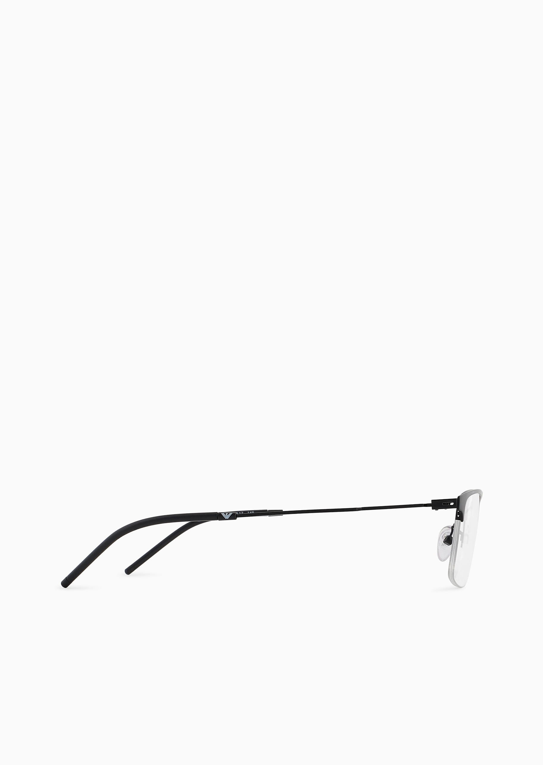 Emporio Armani 男士矩形半框金属细框优雅光学眼镜