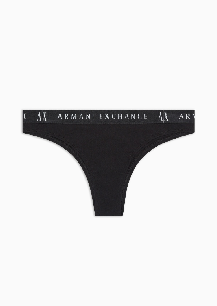 ARMANI EXCHANGE 女士撞色Logo性感T型轻奢三角内裤