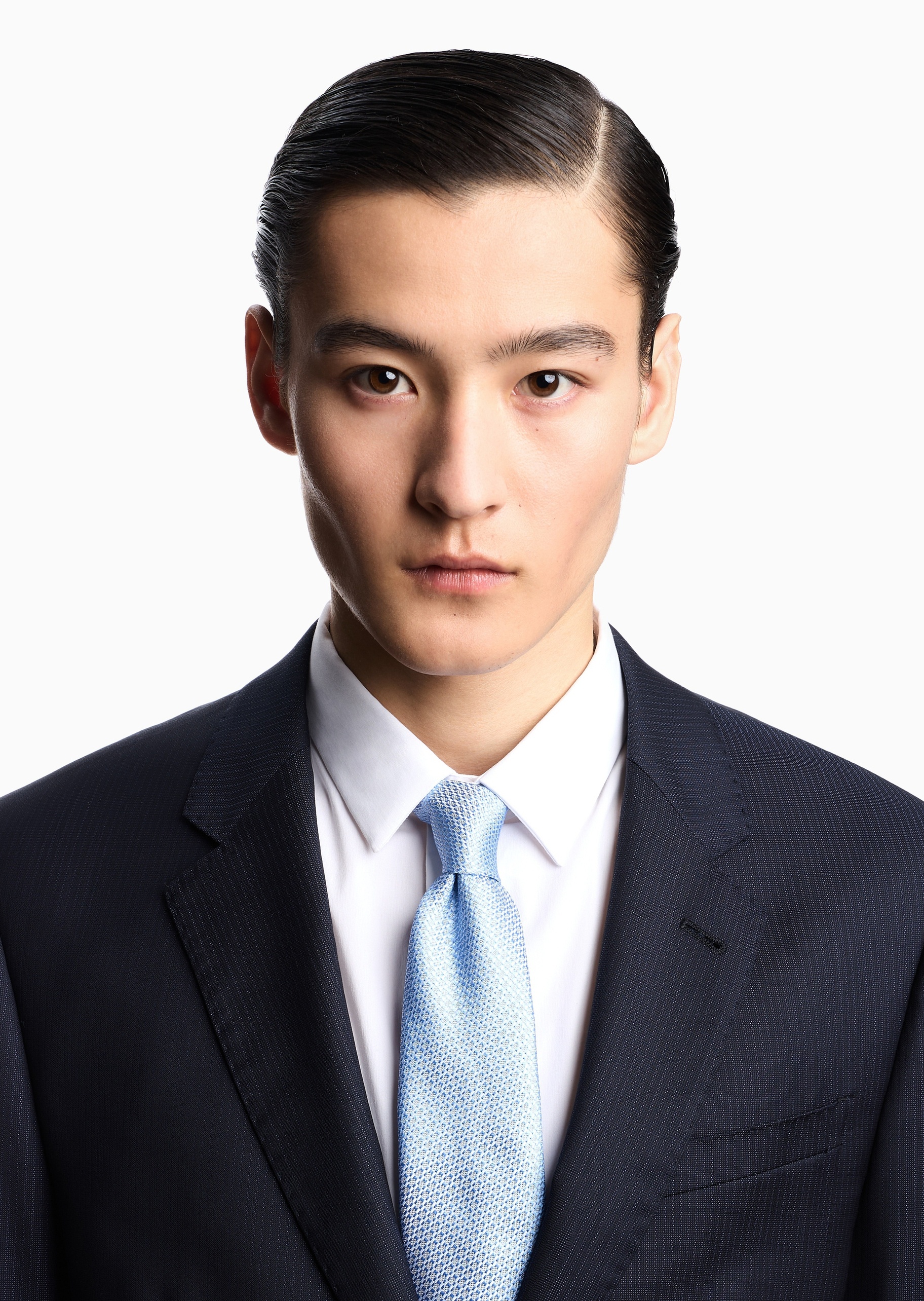 Emporio Armani 男士桑蚕丝手打箭头型通体提花领带
