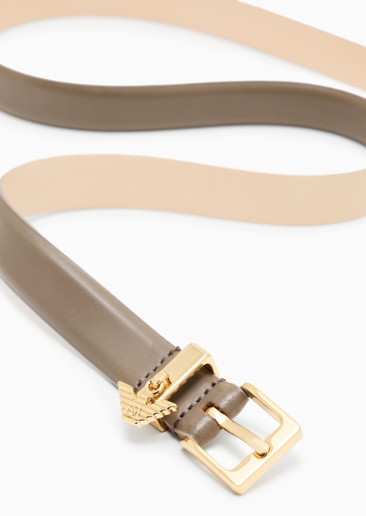 Emporio Armani 女士老钱风商务通勤方形针扣腰带