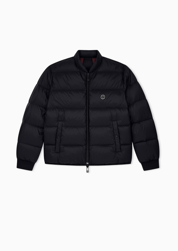 ARMANI EXCHANGE 男士立领绗缝通勤面包羽绒服外套
