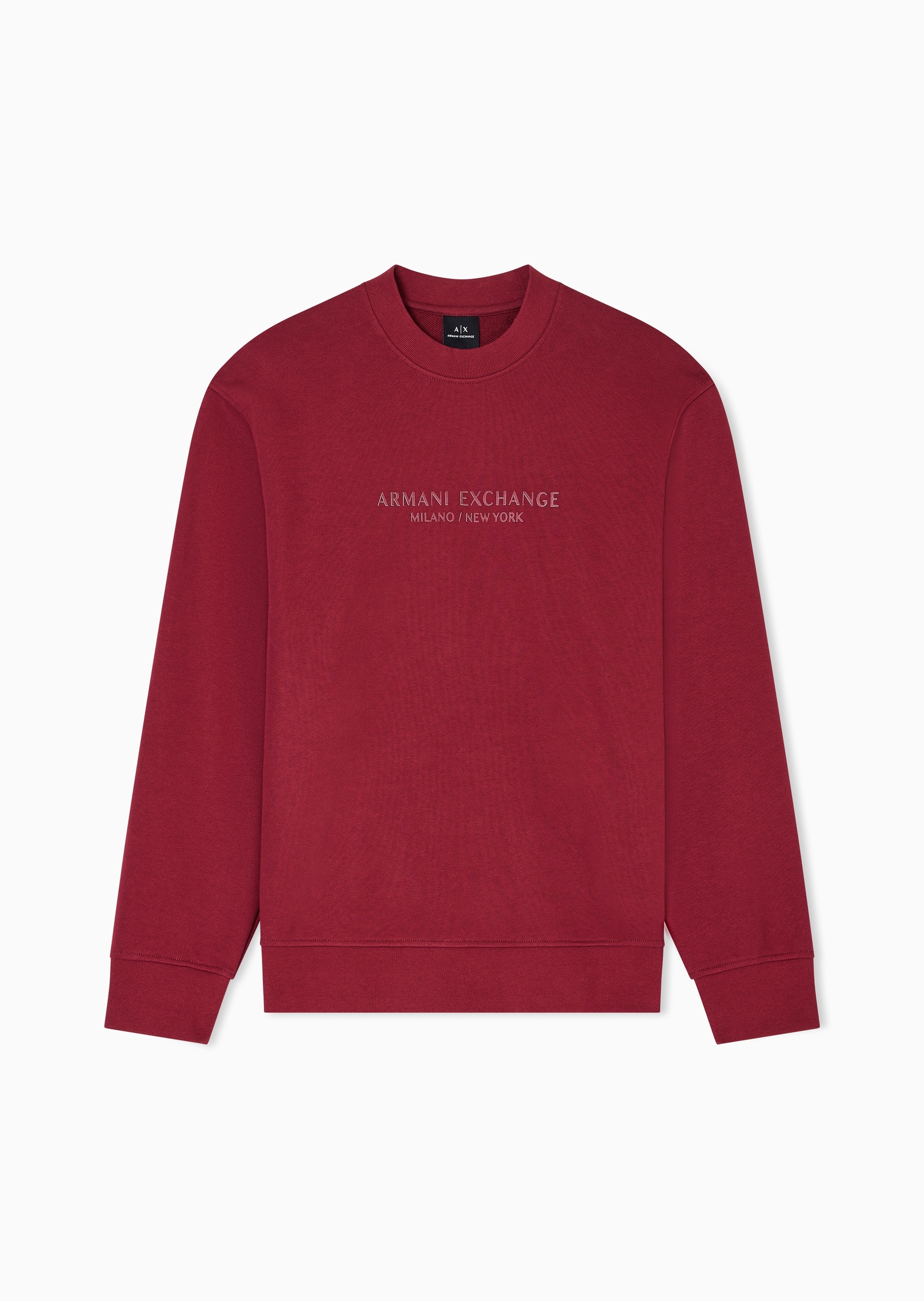 ARMANI EXCHANGE 男士纯棉重磅宽松长袖圆领毛圈卫衣