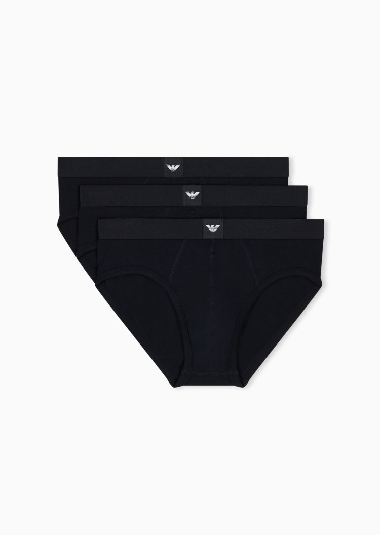 Emporio Armani 男士弹力三角三条装性感内裤套装